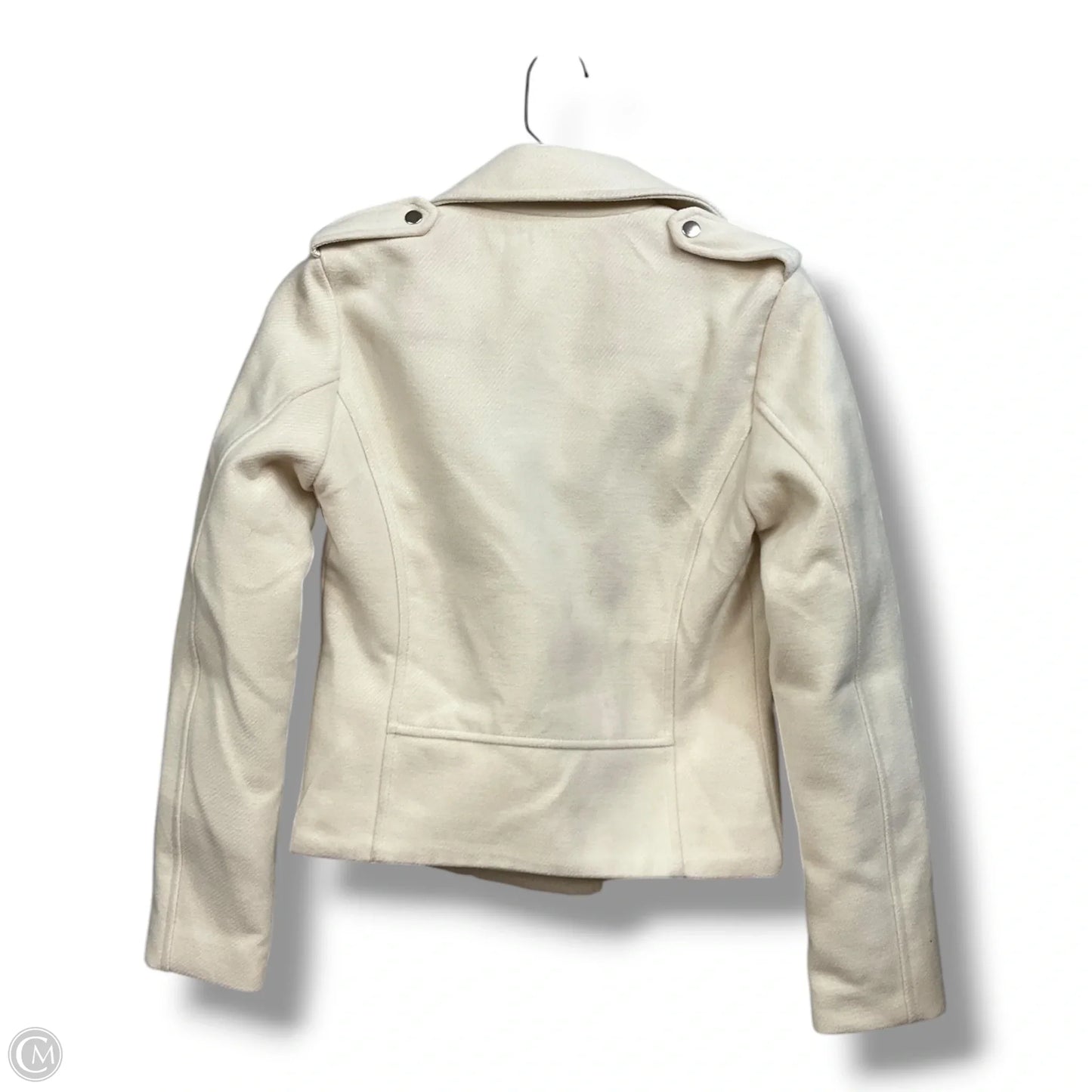 Jacket Moto By H&m In Cream, Size: Xs