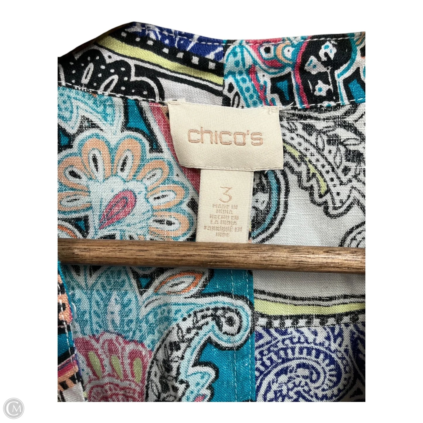 Cardigan By Chicos In Paisley Print, Size: Xl