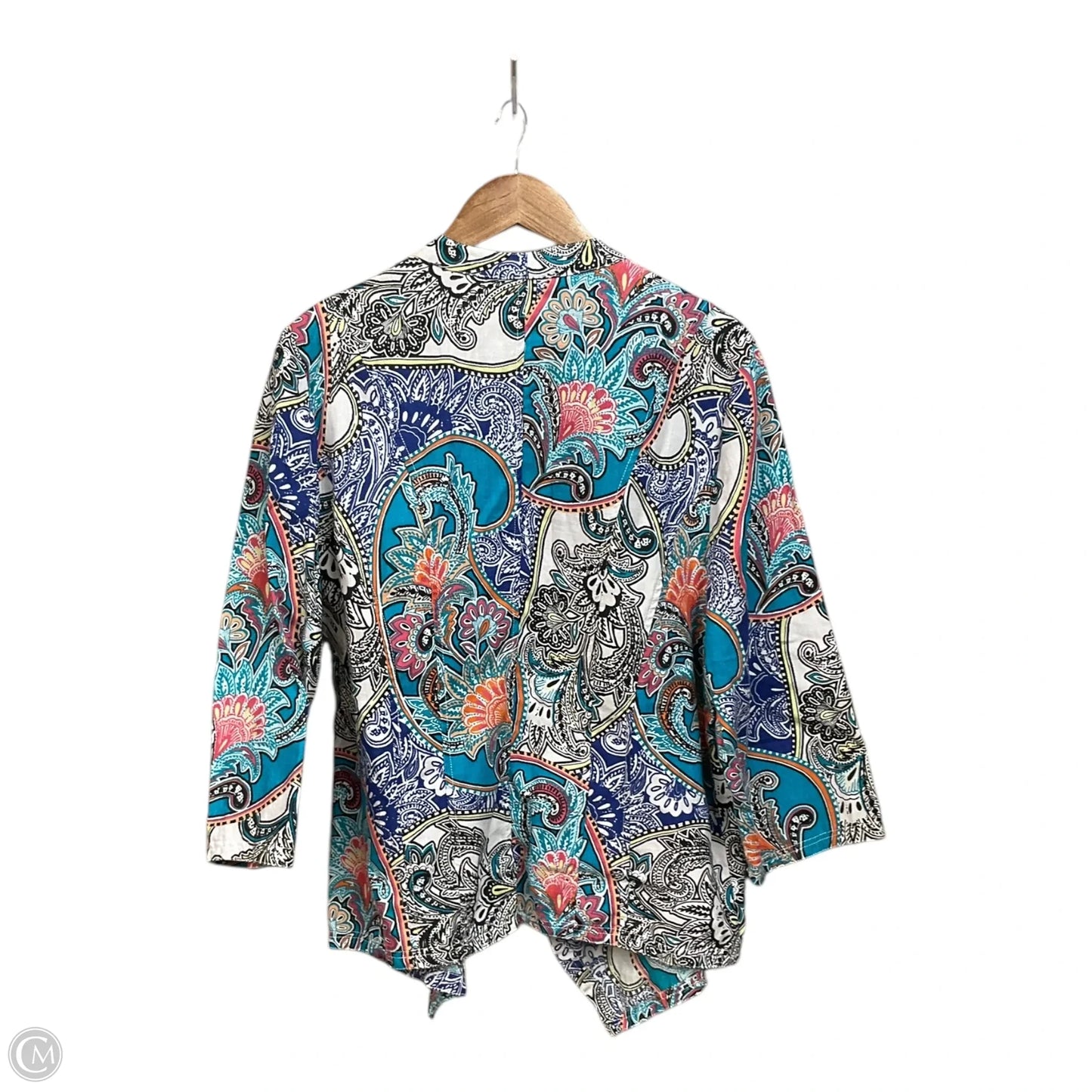 Cardigan By Chicos In Paisley Print, Size: Xl