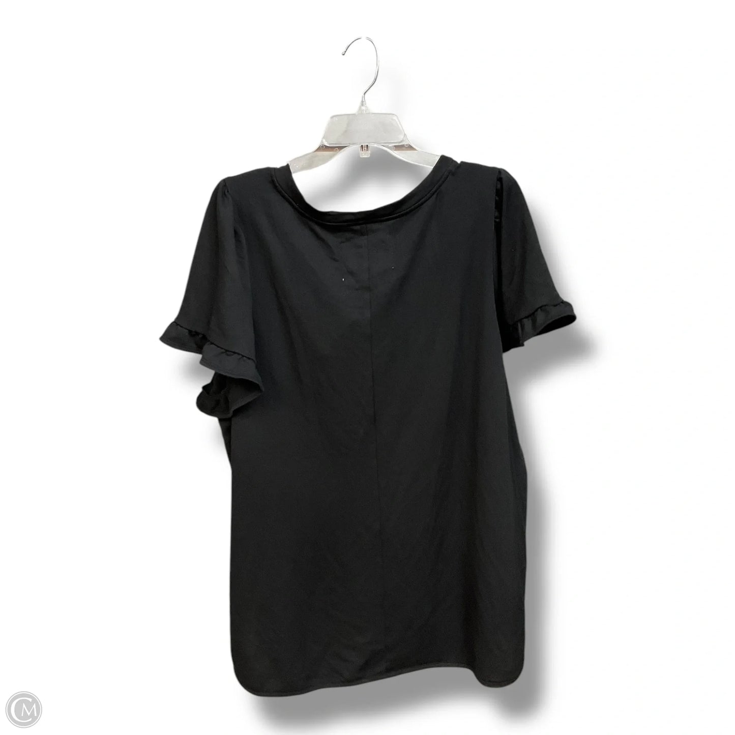 Top Short Sleeve By Ava & Viv In Black, Size: 2x