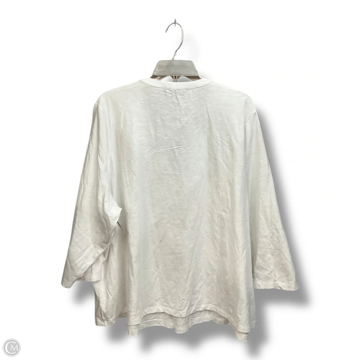 Top 3/4 Sleeve By Tommy Hilfiger In White, Size: 3x