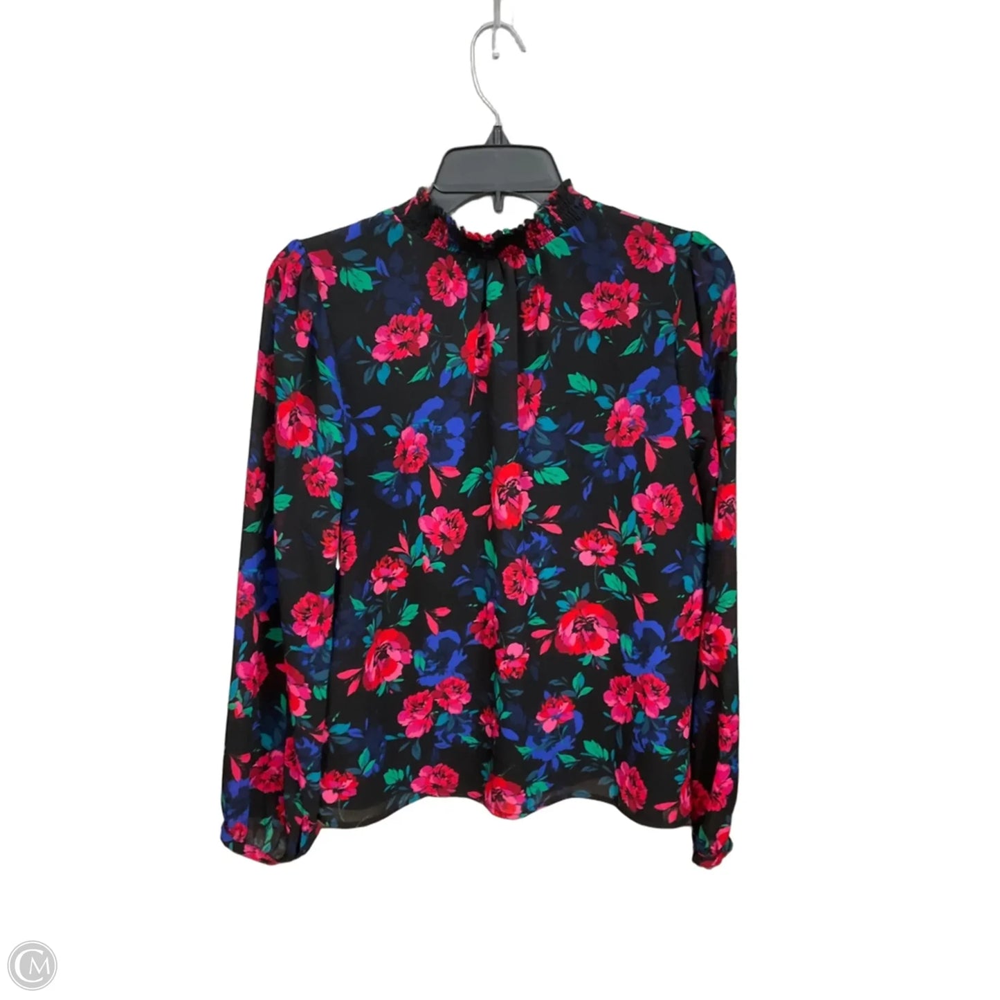 Blouse Long Sleeve By J. Crew In Floral Print, Size: L