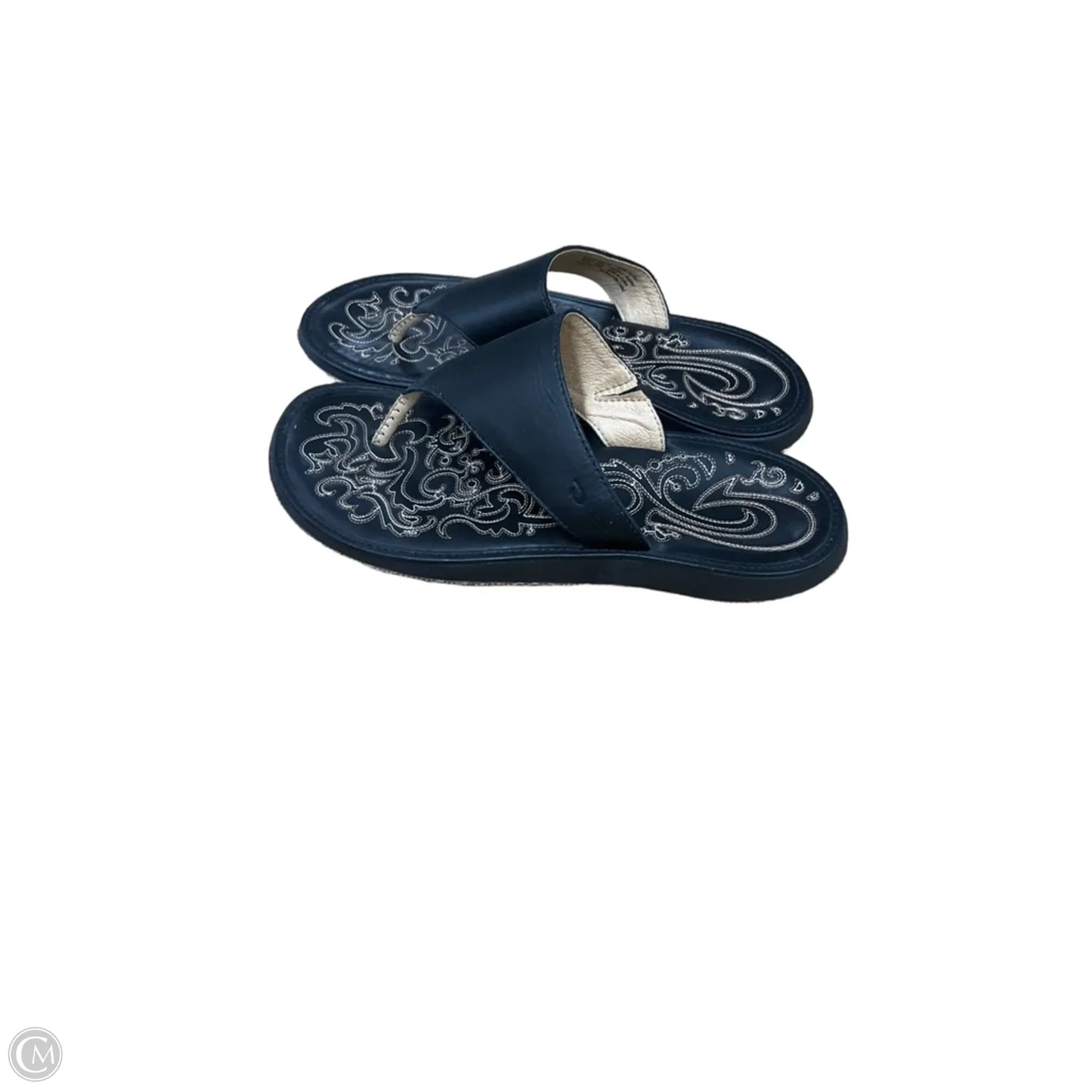 Sandals Flip Flops By Olukai In Black & Brown, Size: 9
