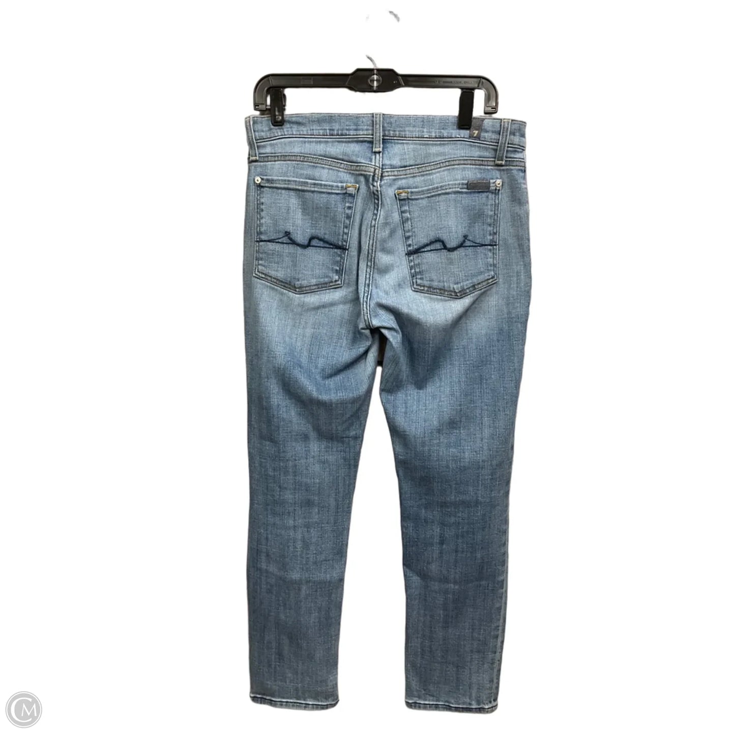 Jeans Skinny By 7 For All Mankind In Blue Denim, Size: 4