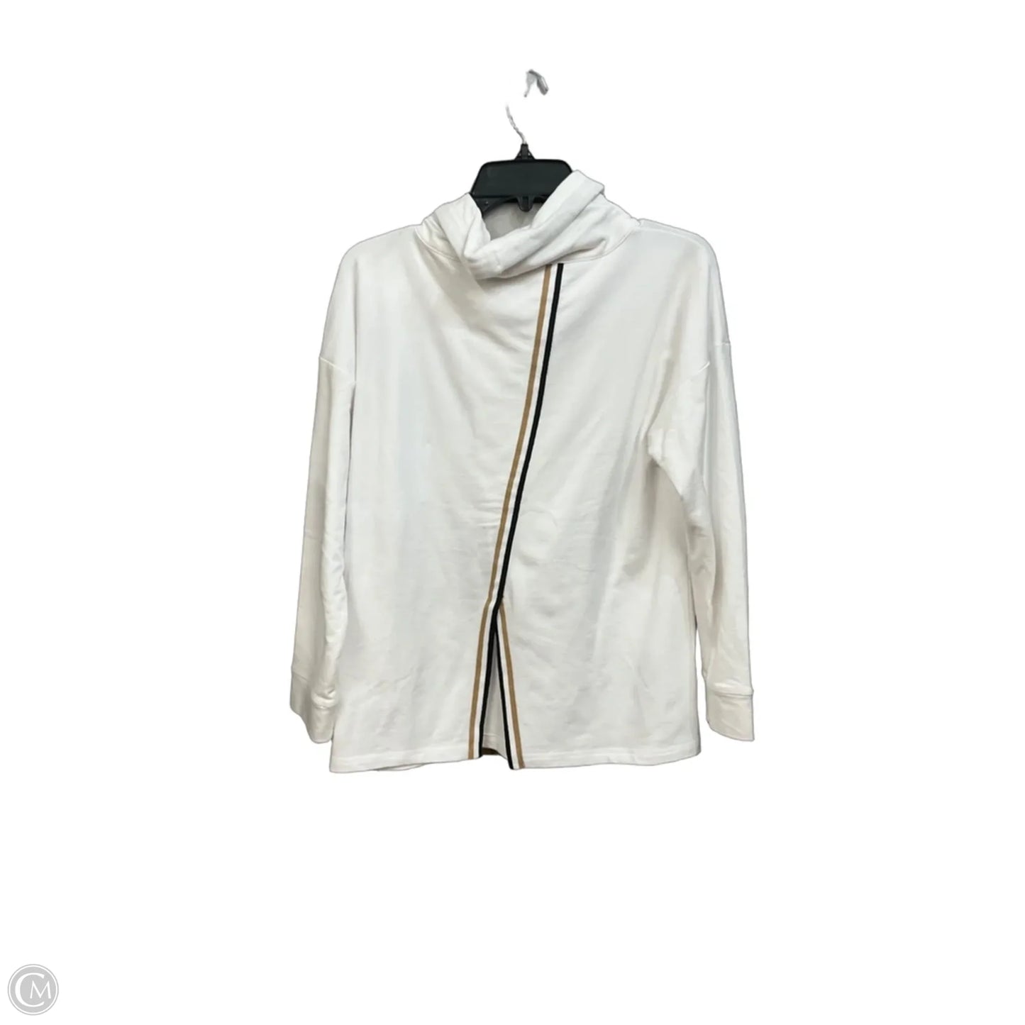 Athletic Top Long Sleeve Collar By Talbots In White, Size: Mp
