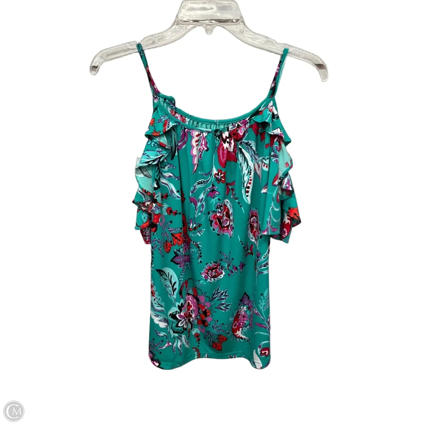 Top Short Sleeve By New York And Co In Floral Print, Size: M