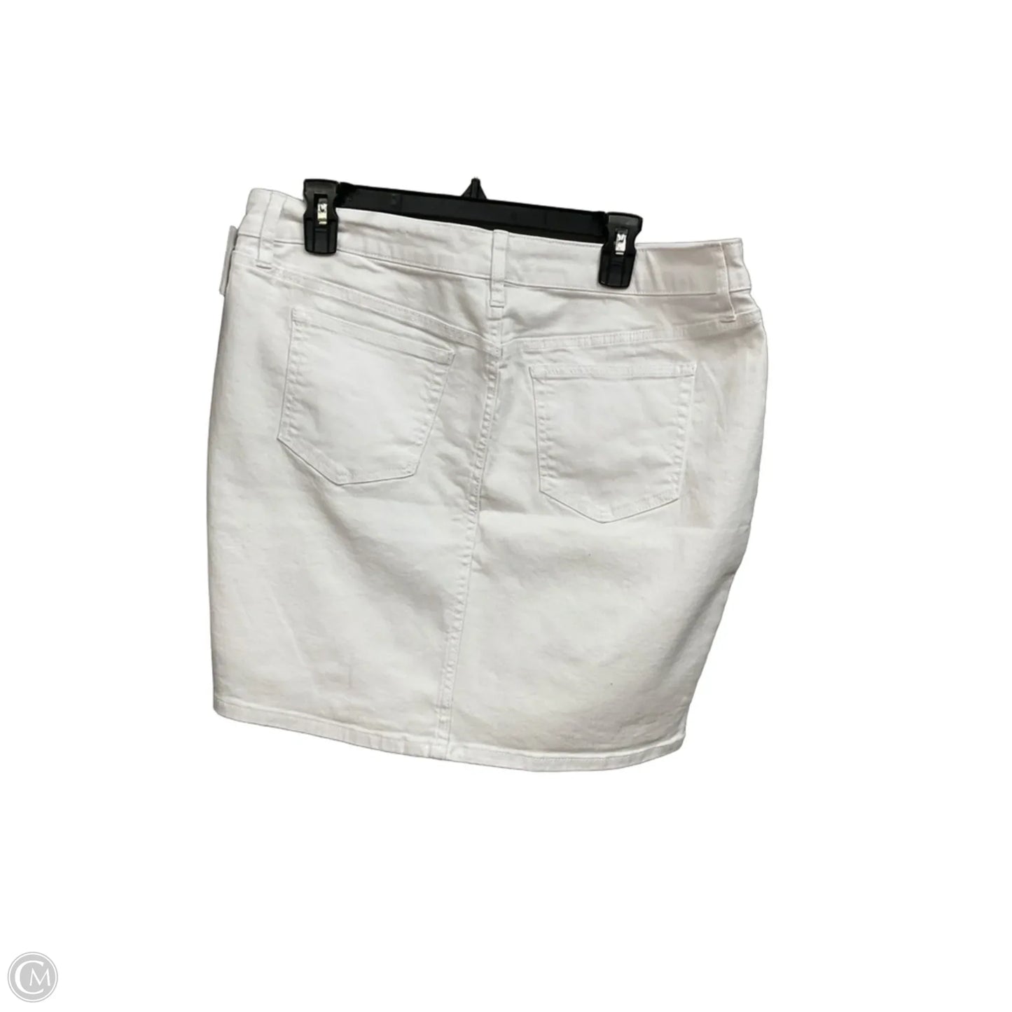 Skirt Mini & Short By Torrid In White Denim, Size: 16