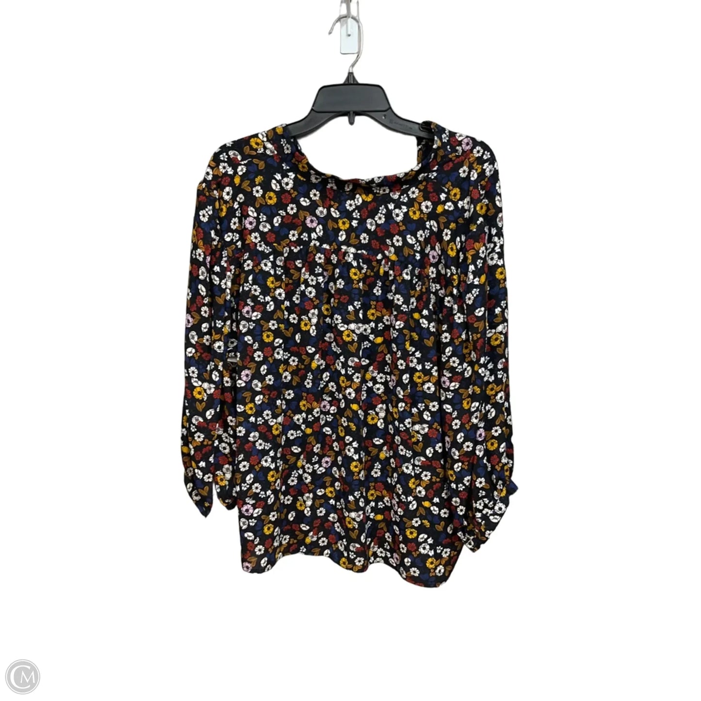Blouse 3/4 Sleeve By Ann Taylor In Floral Print, Size: Xl