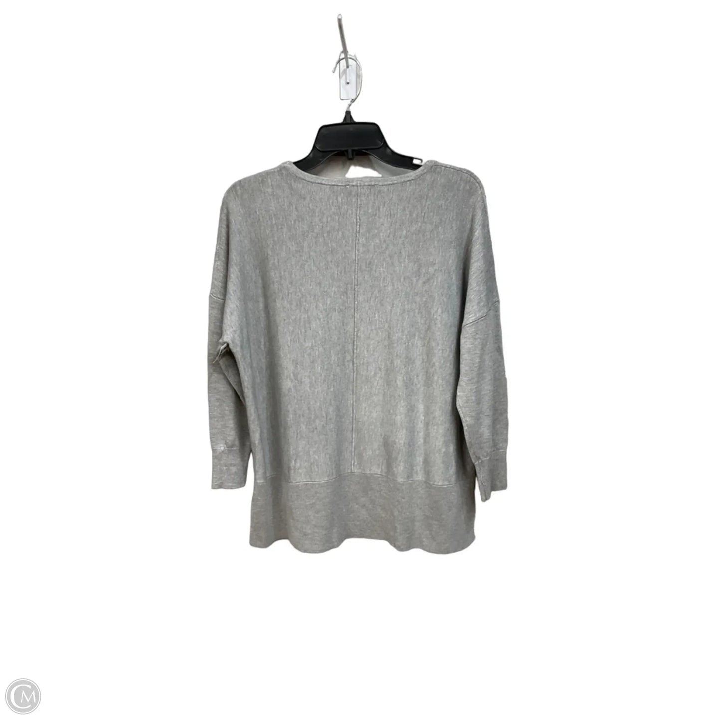 Top 3/4 Sleeve By Adrianna Papell In Grey, Size: S