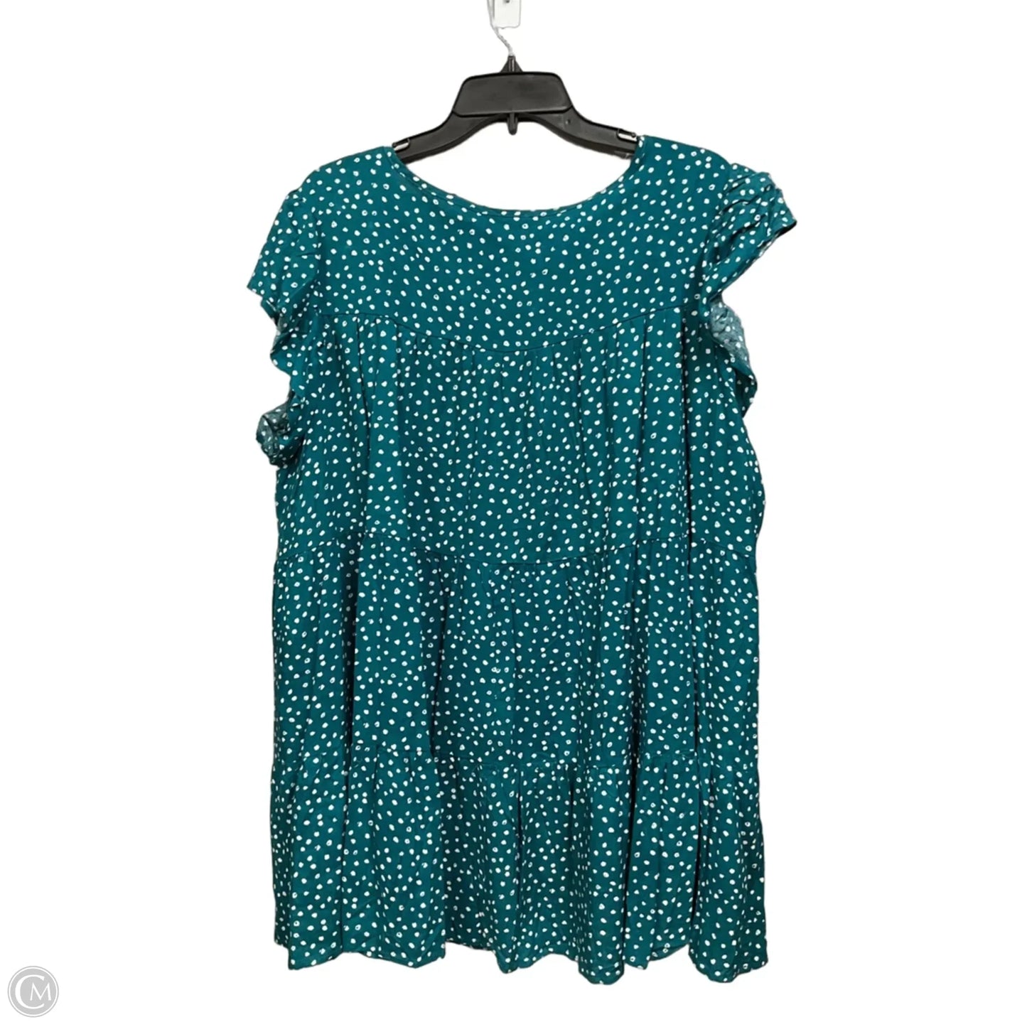 Top Short Sleeve By Bloomchic In Polkadot Pattern, Size: Xxl