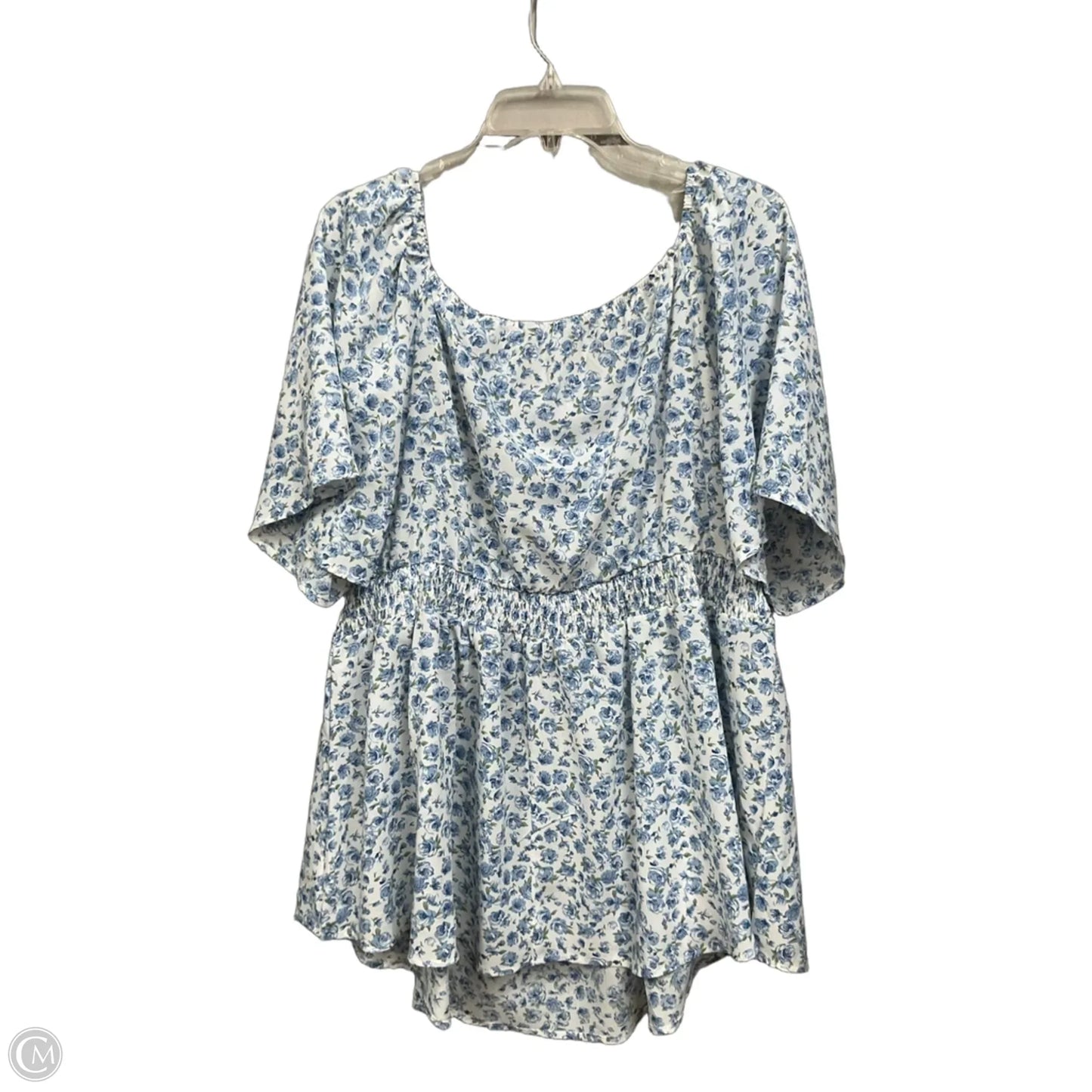 Top Short Sleeve By Bloomchic In Floral Print, Size: Xxl