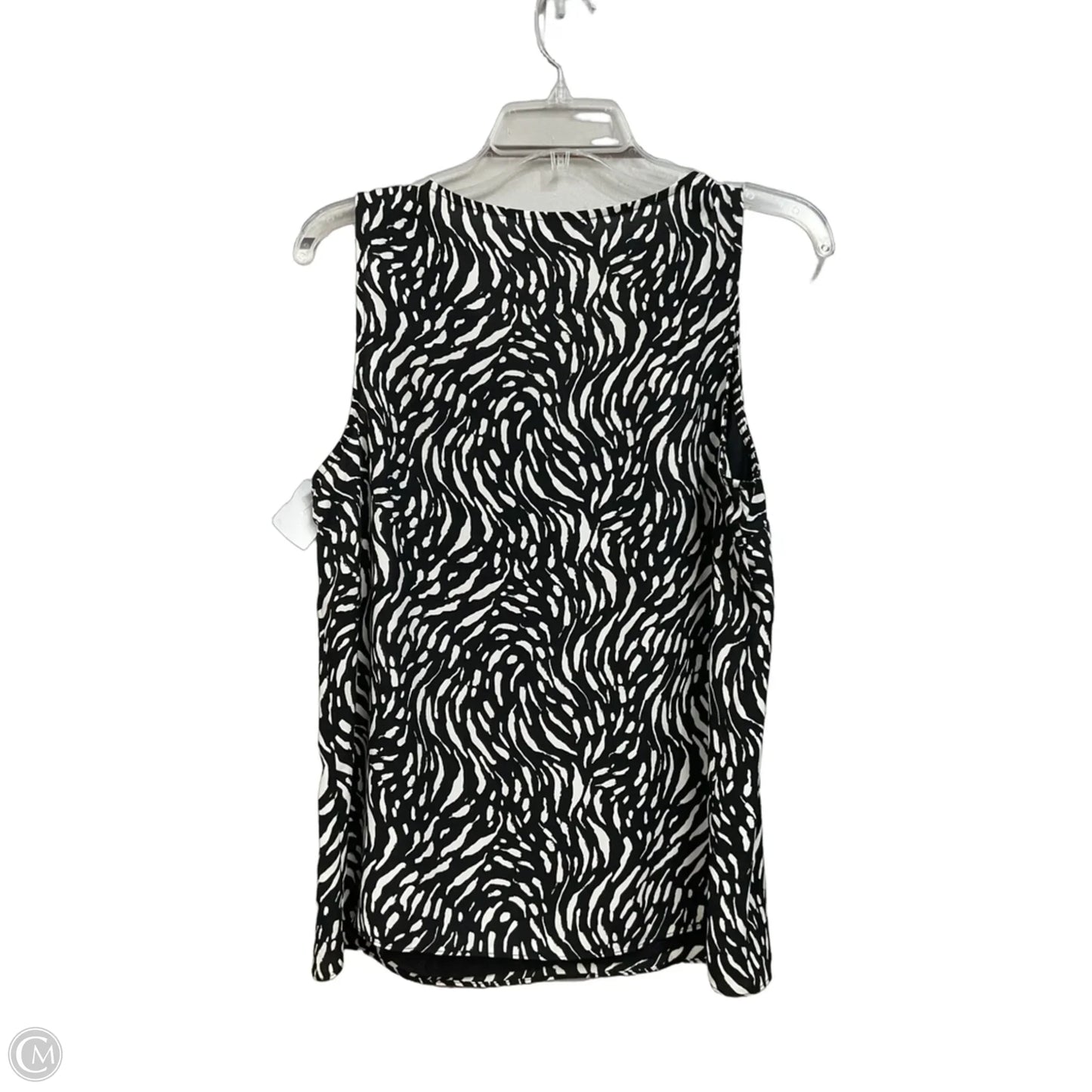 Top Sleeveless By Nine West In Zebra Print, Size: M