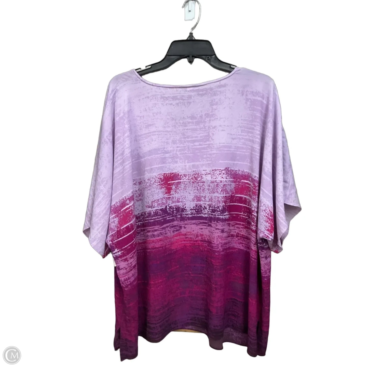 Top Short Sleeve By Catherines In Purple, Size: 1x