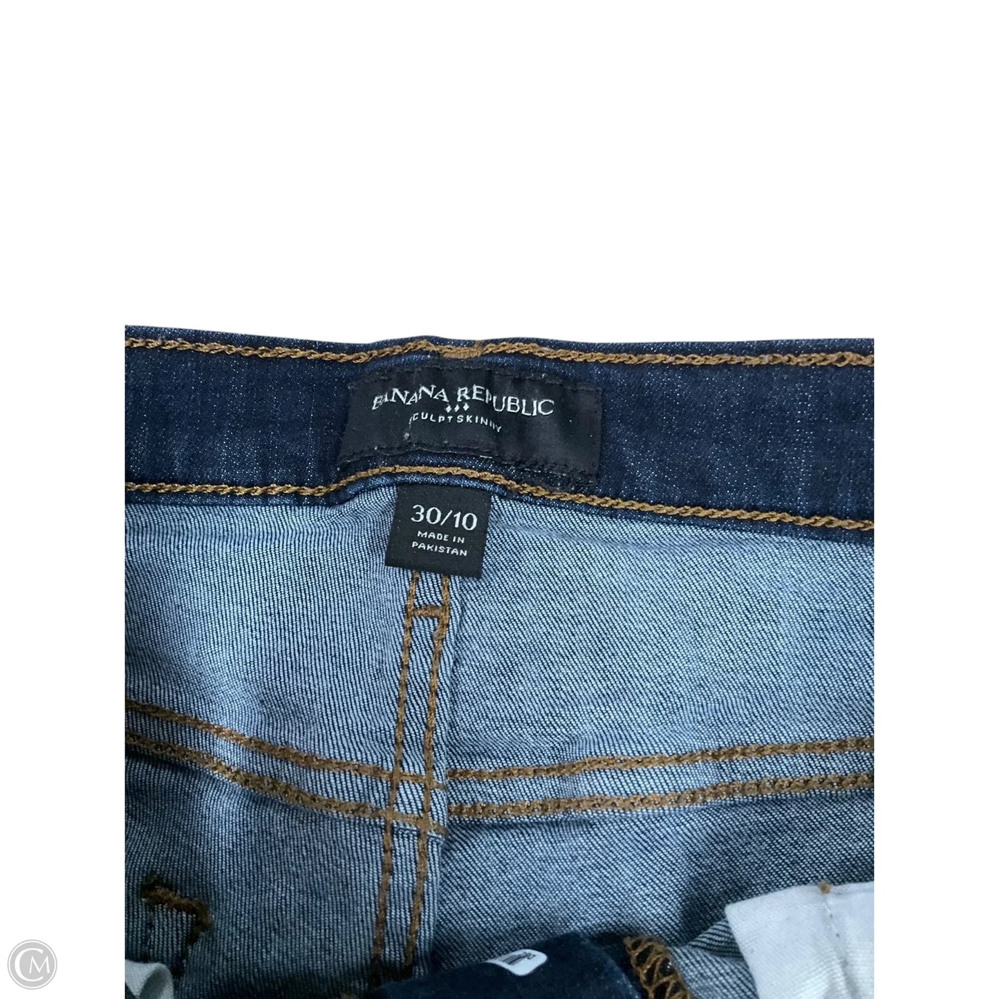 Jeans Skinny By Banana Republic In Blue Denim, Size: 10
