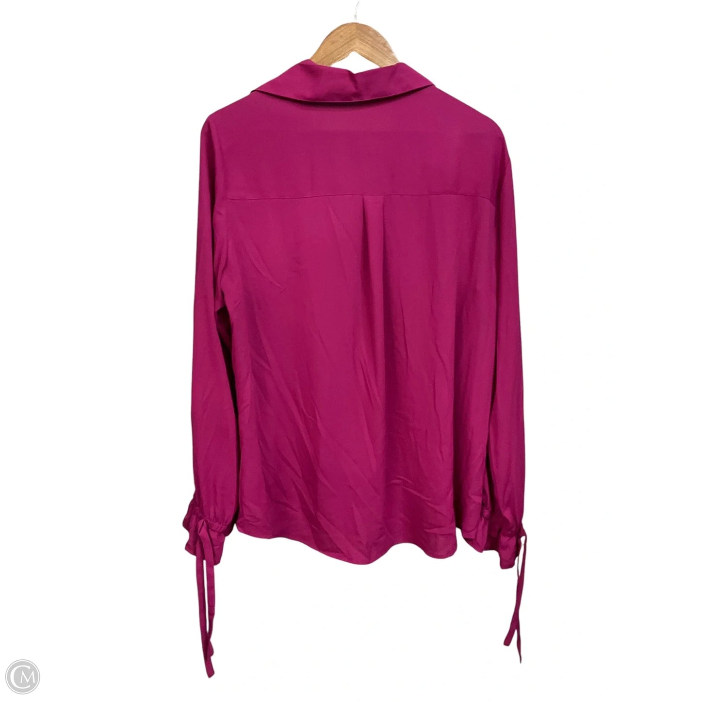 Blouse Long Sleeve By Express In Purple, Size: Xl