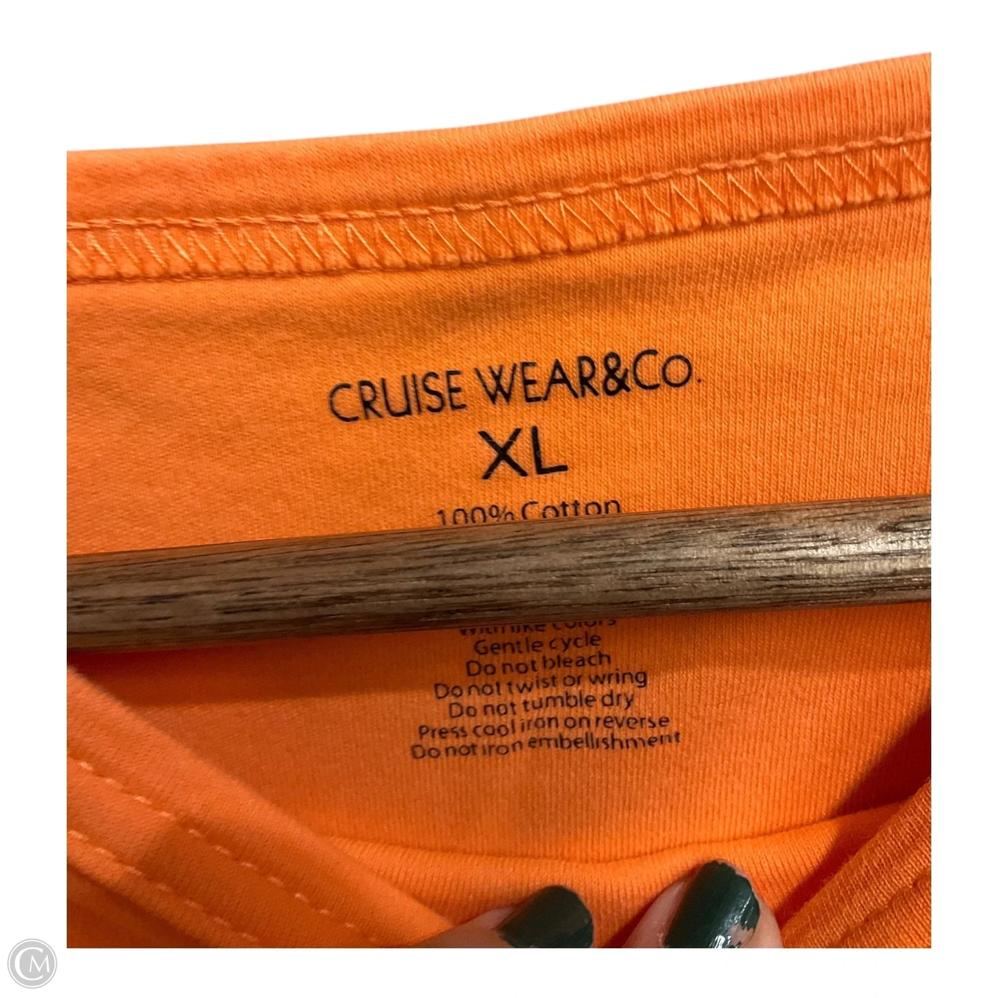 Top Short Sleeve By Clothes Mentor In Orange, Size: Xl