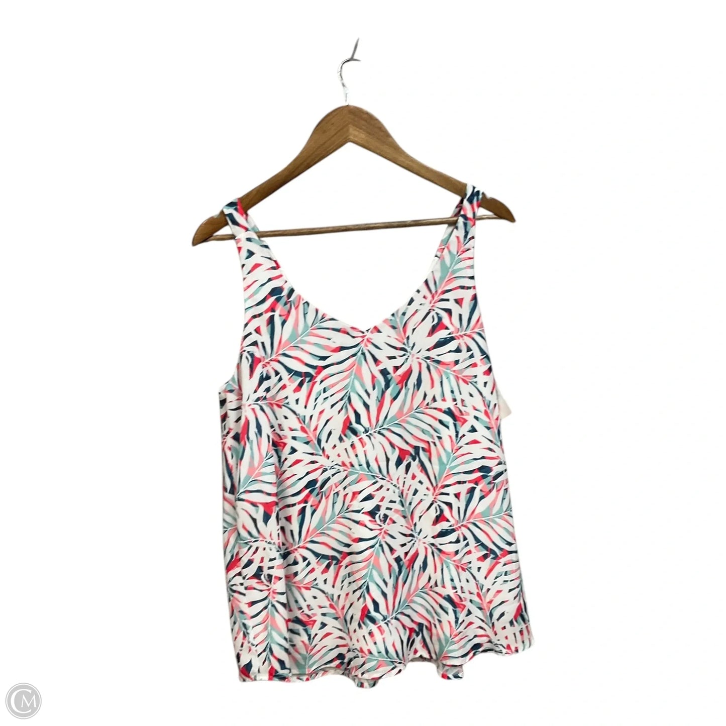 Top Sleeveless By Hawthorn In Tropical Print, Size: M