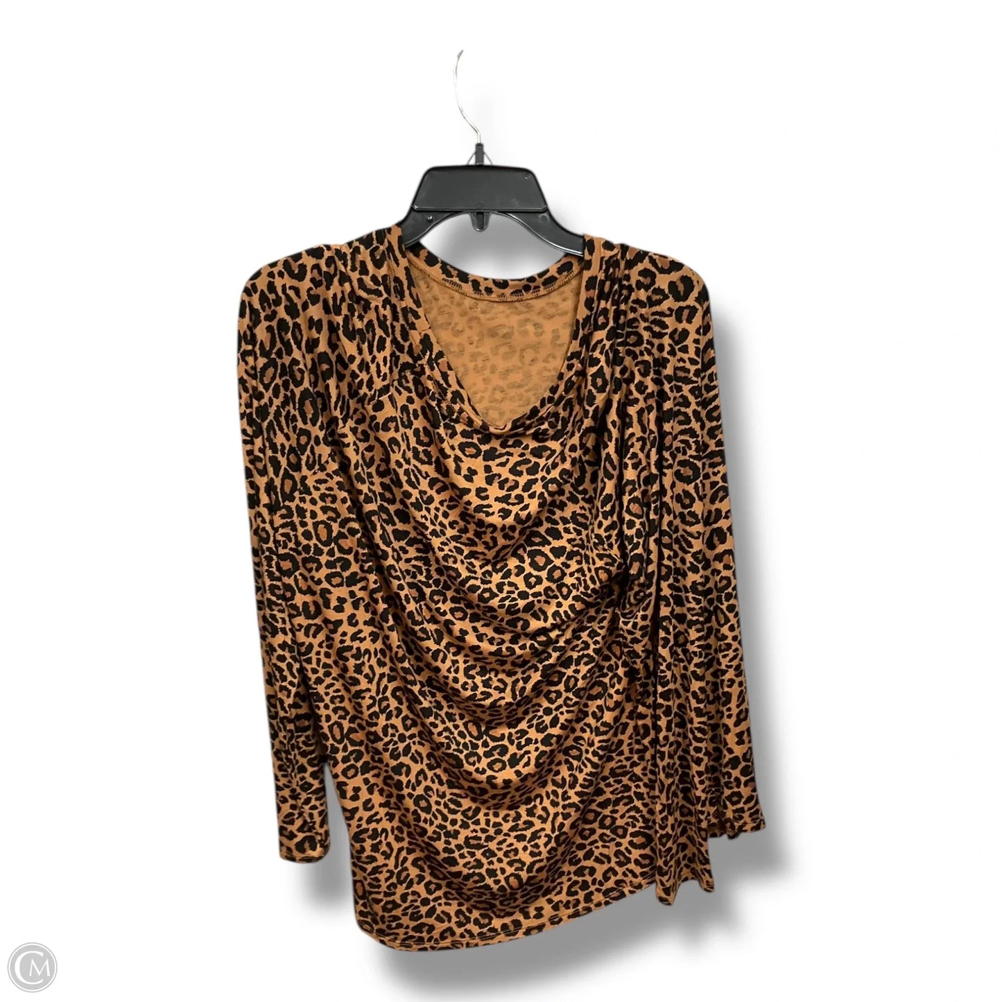 Top Long Sleeve By Time And Tru In Animal Print, Size: Xxl