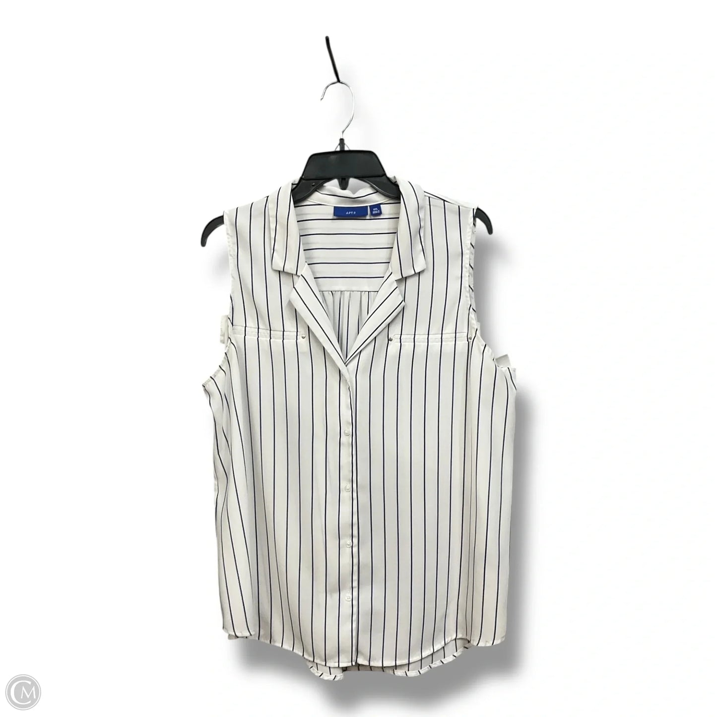 Tunic Sleeveless By Apt 9 In Striped Pattern, Size: Xxl