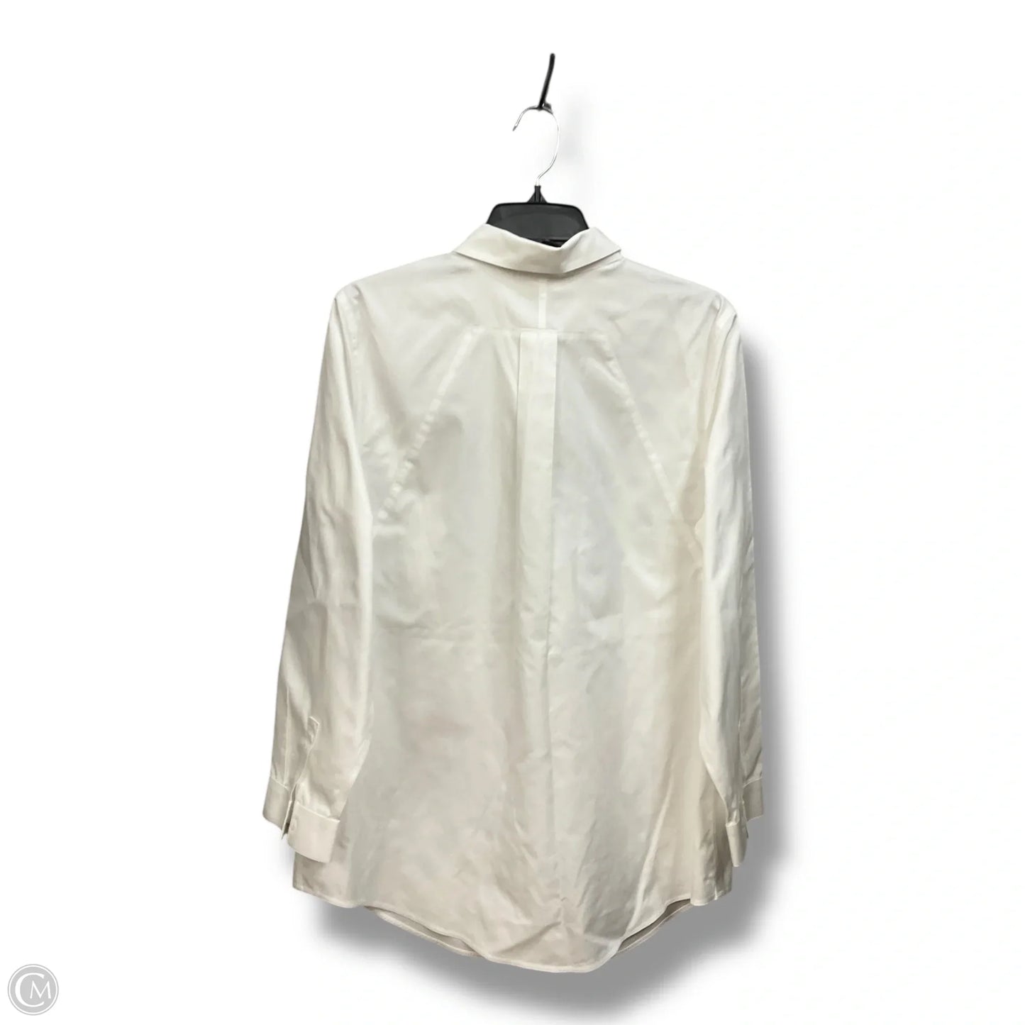 Blouse Long Sleeve By Chicos In White, Size: L