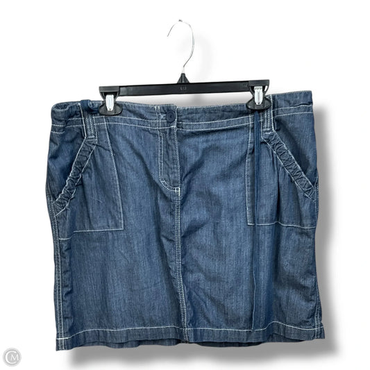 Skirt Mini & Short By New York And Co In Blue Denim, Size: Xxl