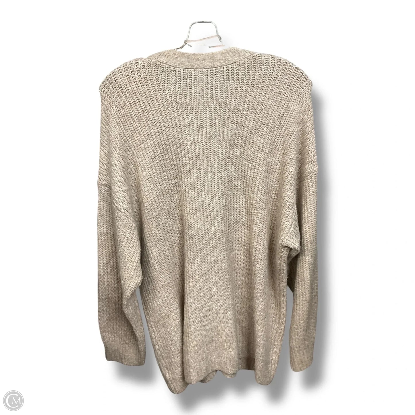 Sweater Cardigan By American Eagle In Beige, Size: M
