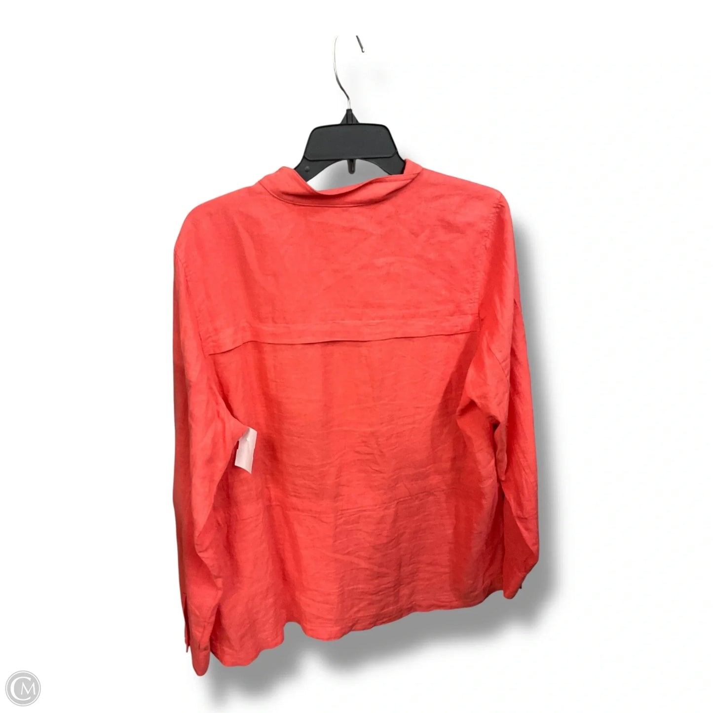 Blouse Long Sleeve By Christopher And Banks In Coral, Size: M
