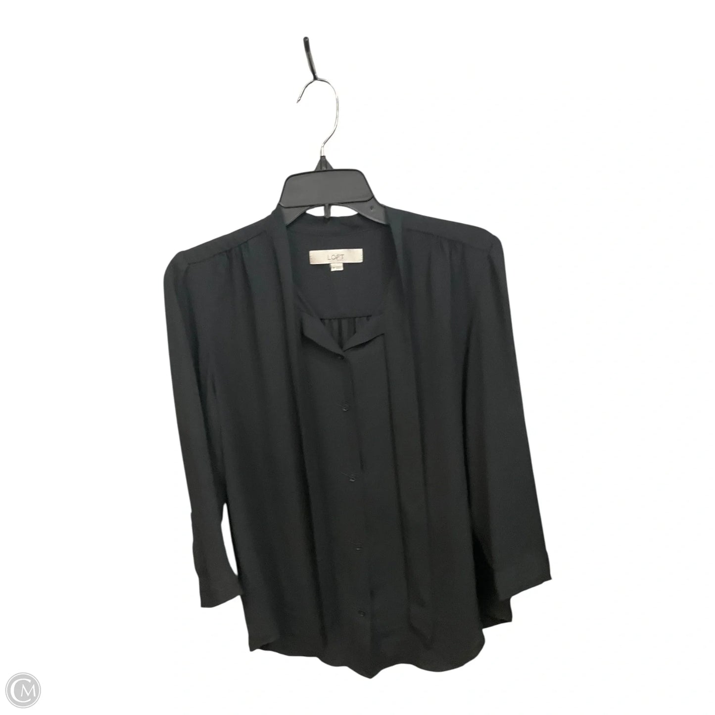 Blouse Long Sleeve By Loft In Black, Size: S