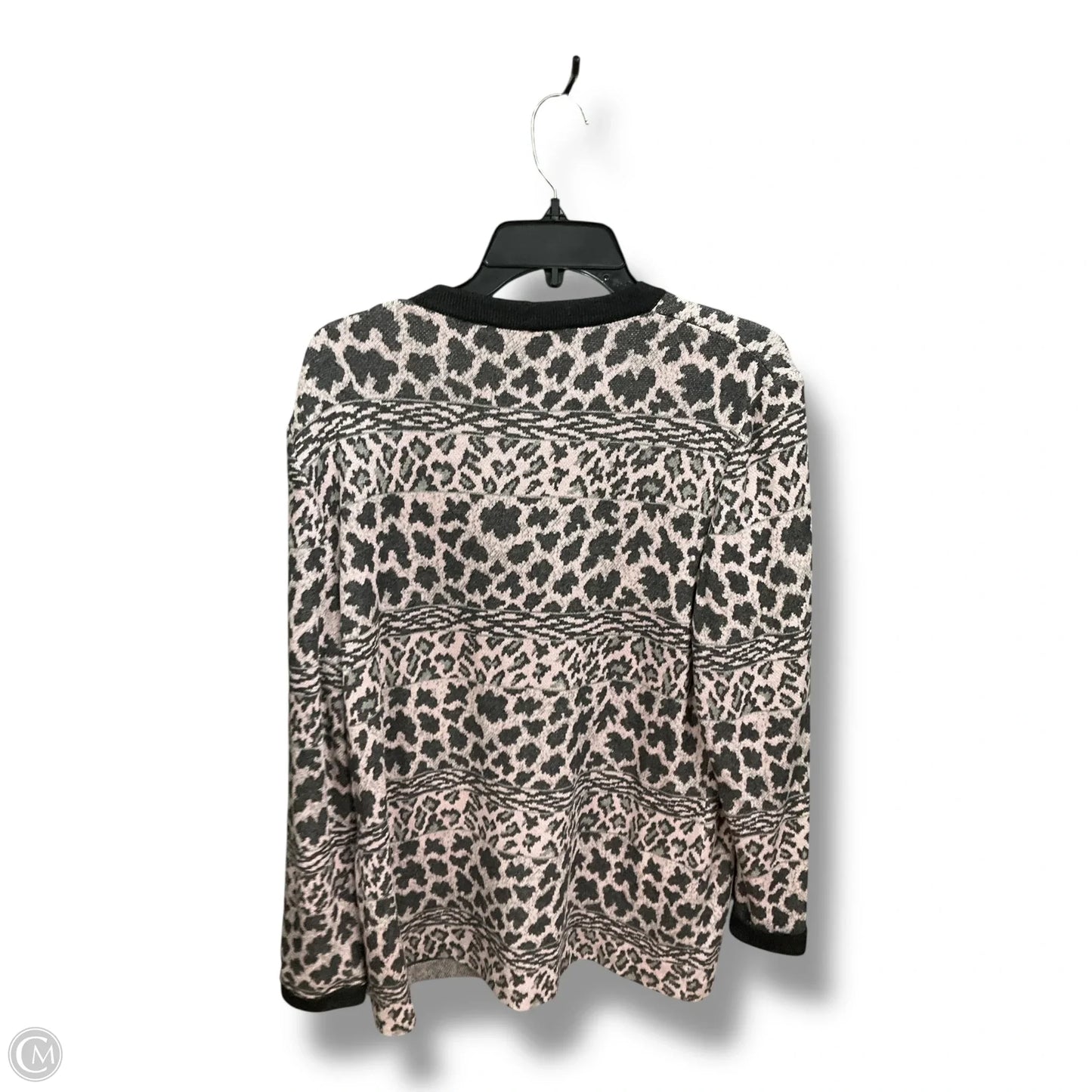 Cardigan Luxury Designer By St John Collection In Animal Print, Size: L