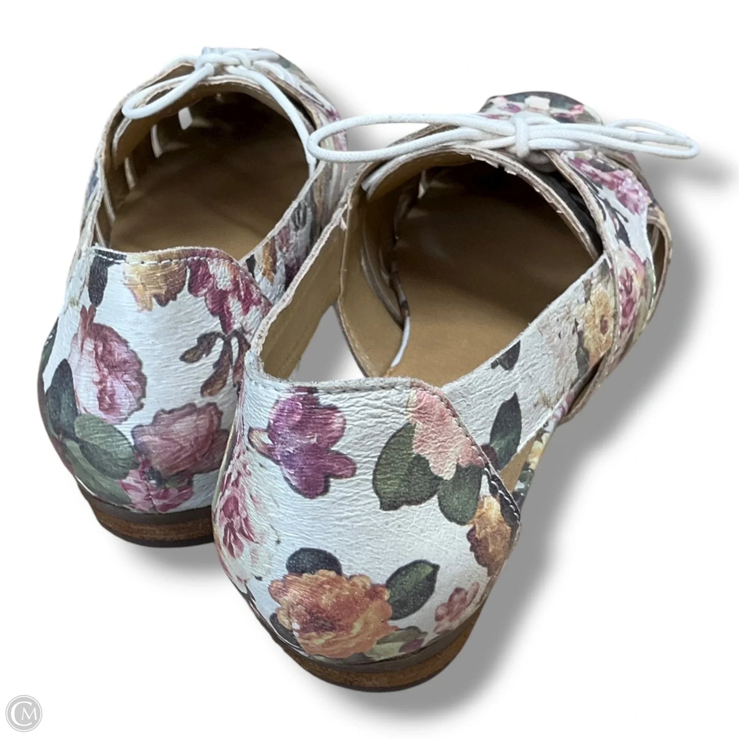 Shoes Flats By Clothes Mentor In Floral Print, Size: 7.5