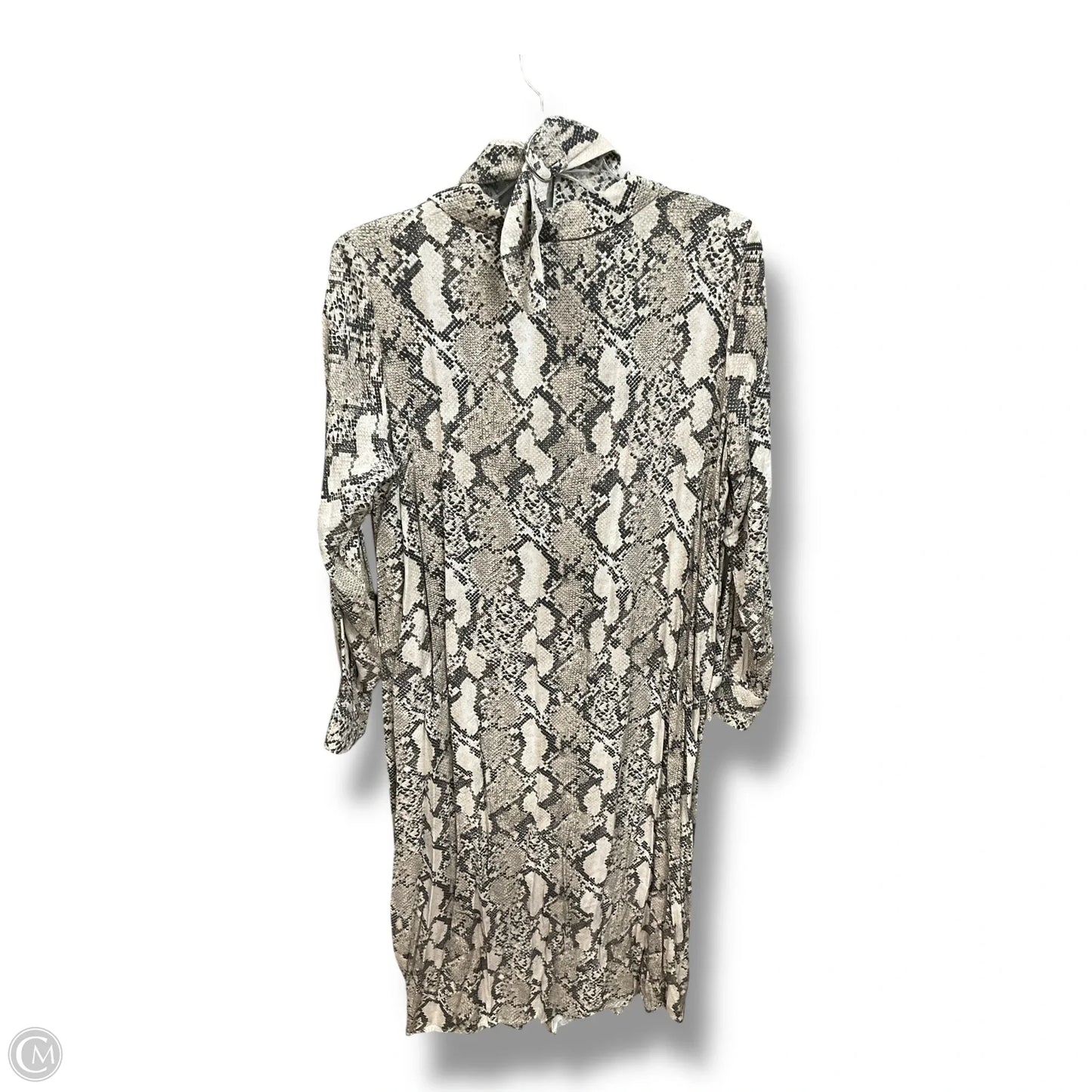 Dress Casual Midi By H&m In Snakeskin Print, Size: M