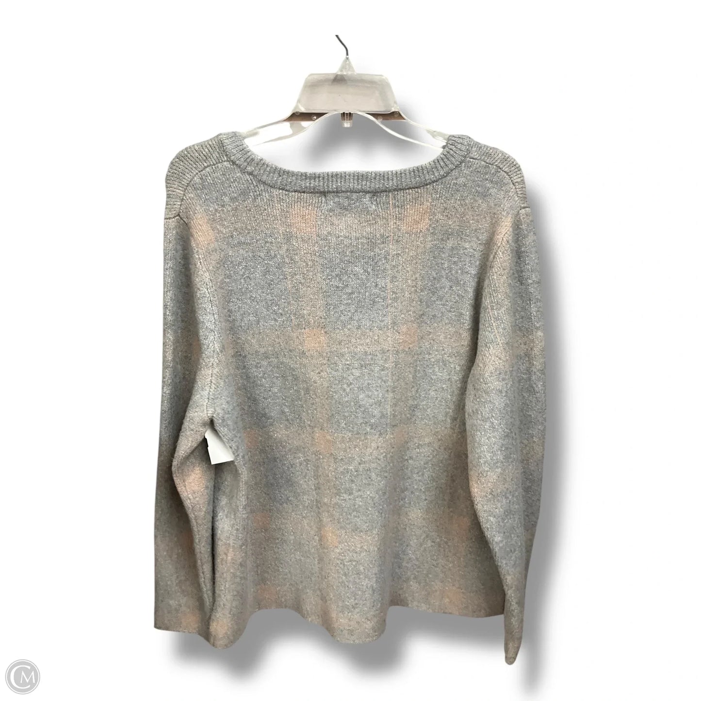 Sweater By Liz Claiborne In Plaid Pattern, Size: Xxl