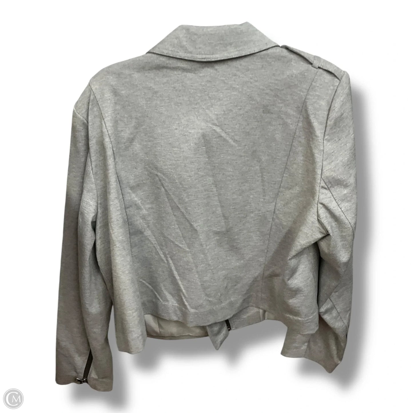 Jacket Moto By Lane Bryant In Grey, Size: 2x