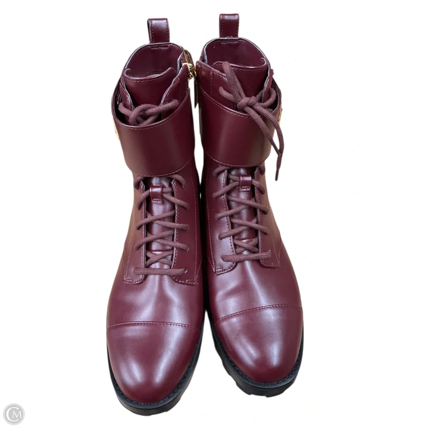 Boots Designer By Michael Kors In Maroon, Size: 8