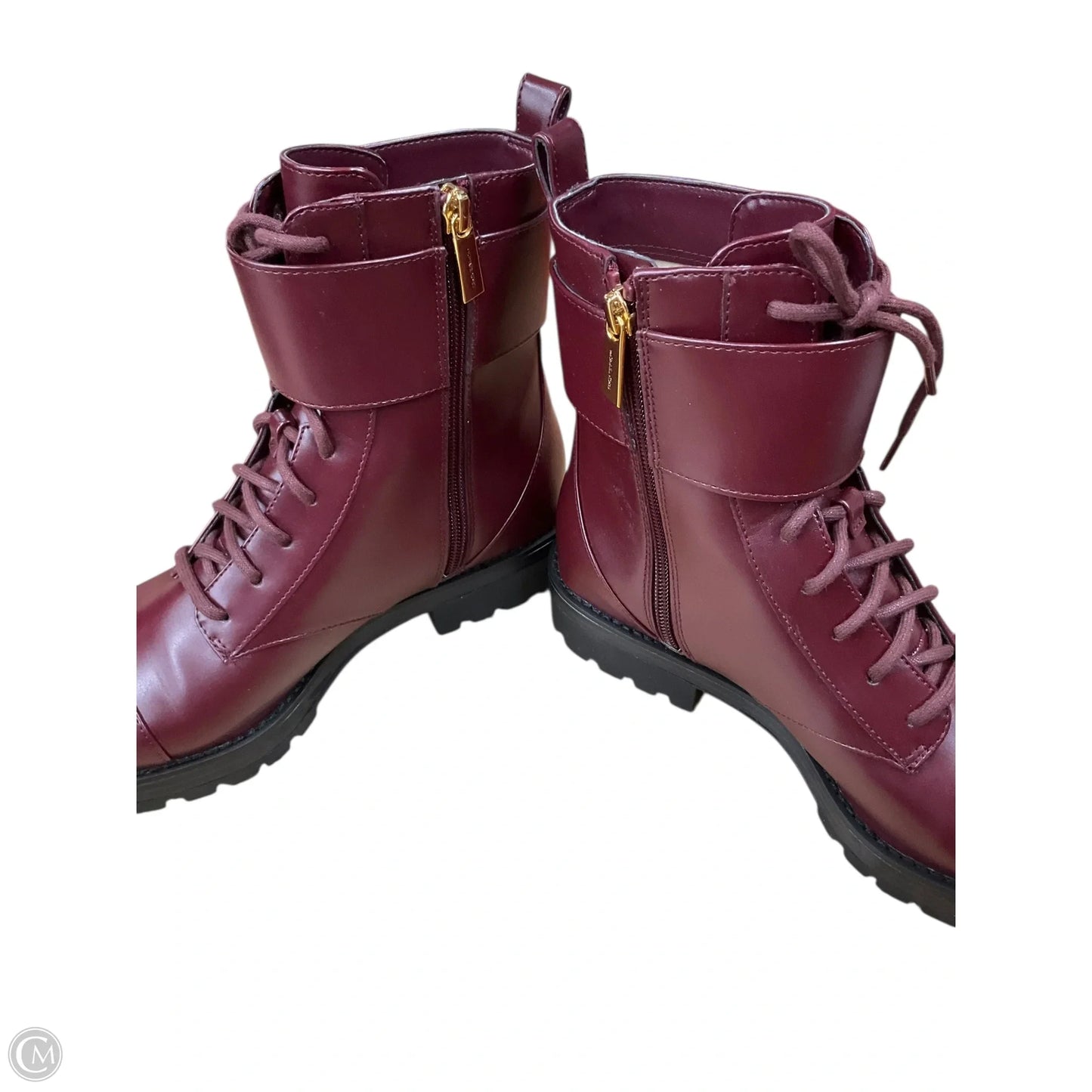 Boots Designer By Michael Kors In Maroon, Size: 8