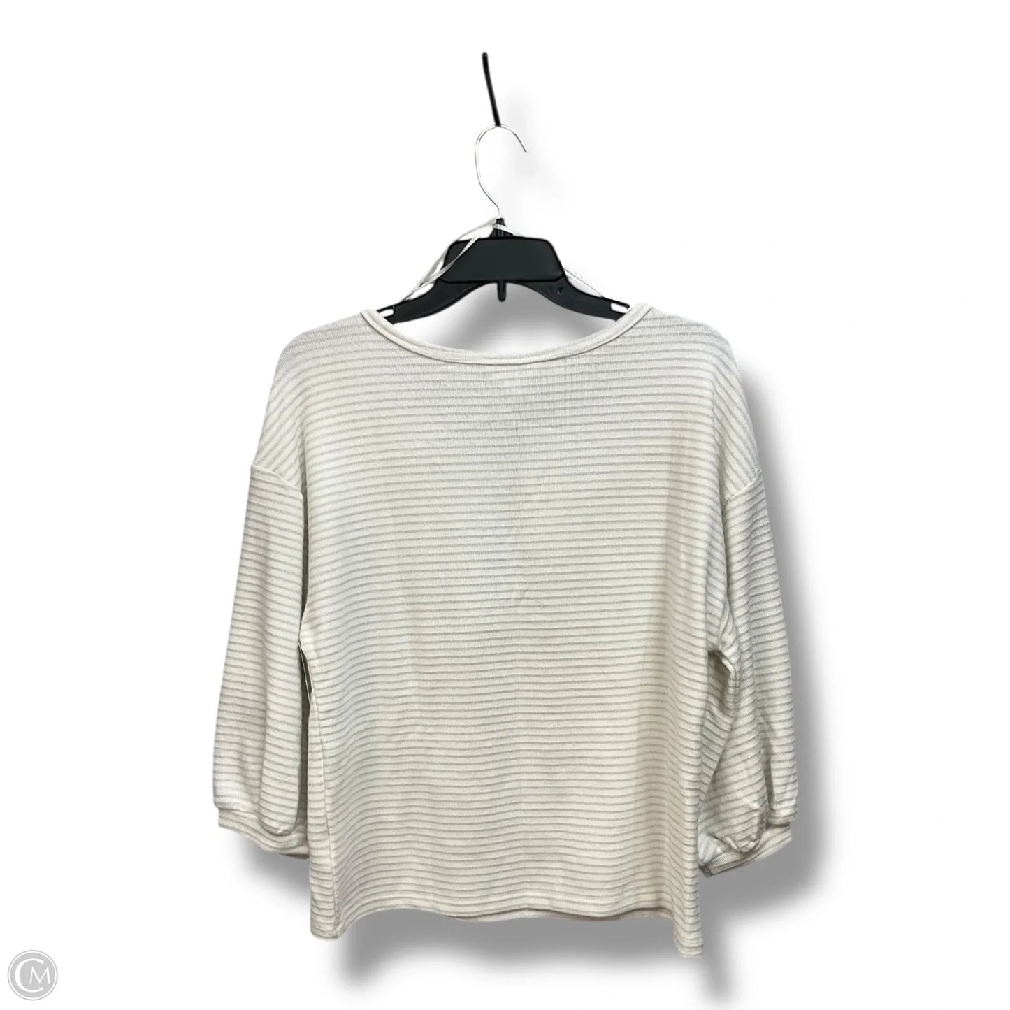 Top 3/4 Sleeve By Nicole Miller In White, Size: S