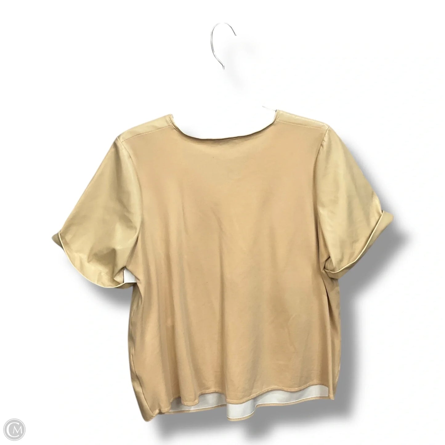 Top Short Sleeve By Alfani In Tan, Size: Xl