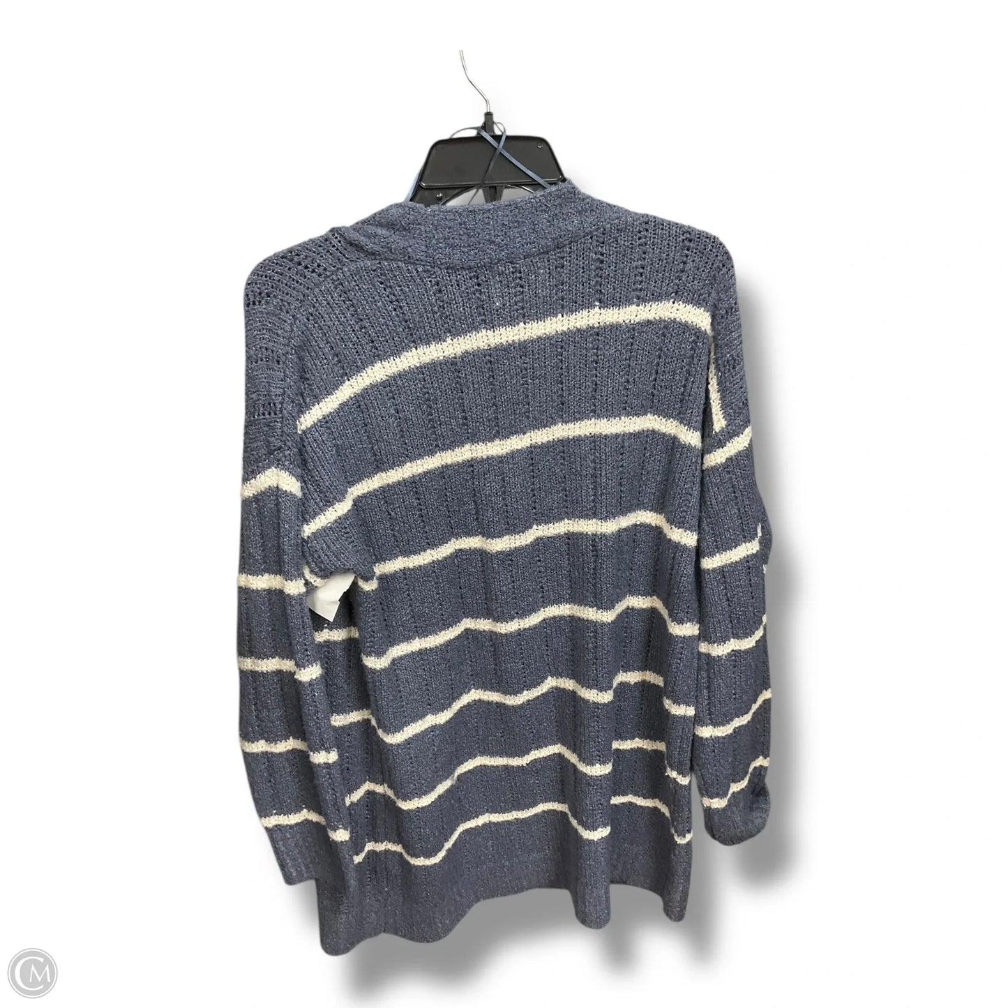 Cardigan By Pink Rose In Blue & White, Size: L