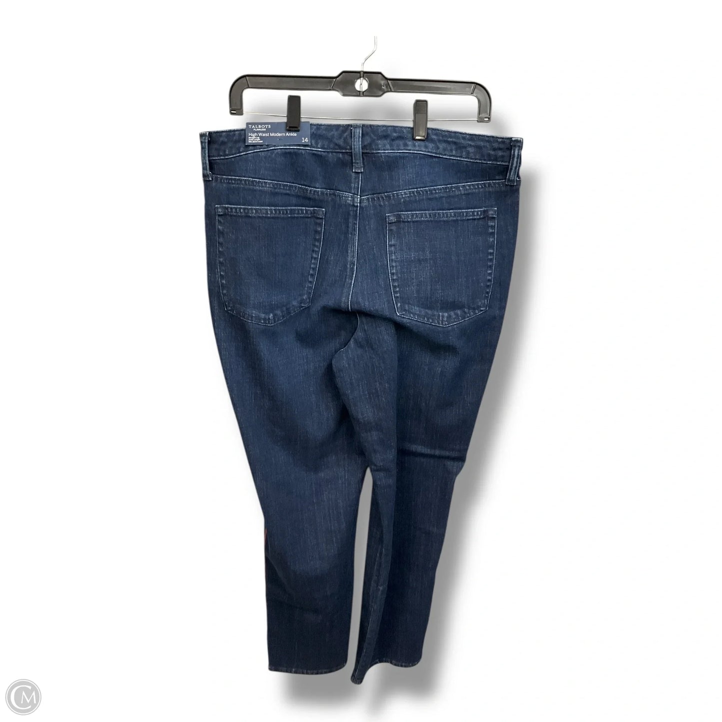 Jeans Straight By Talbots In Blue Denim, Size: 14