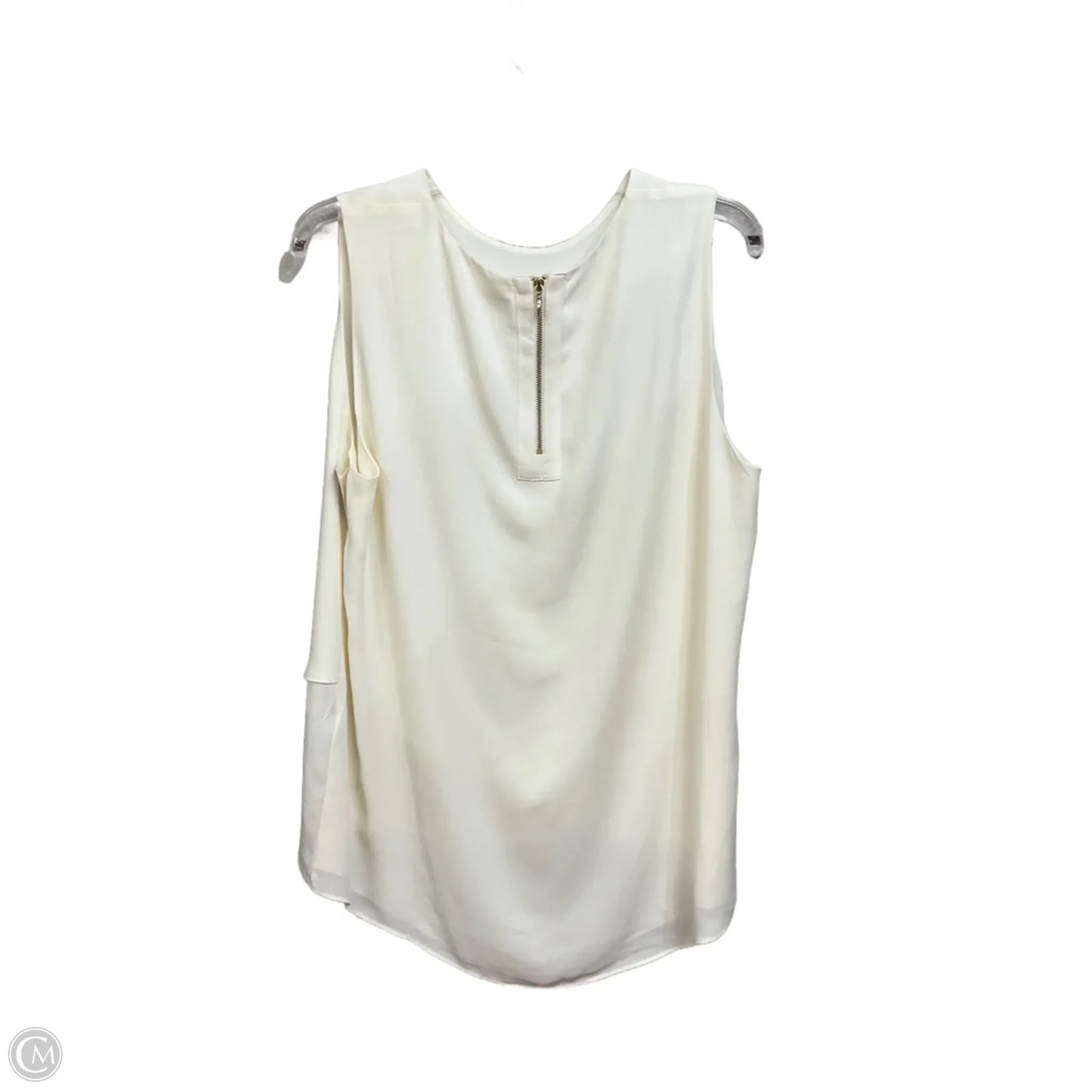 Top Sleeveless By Chicos In Cream, Size: L