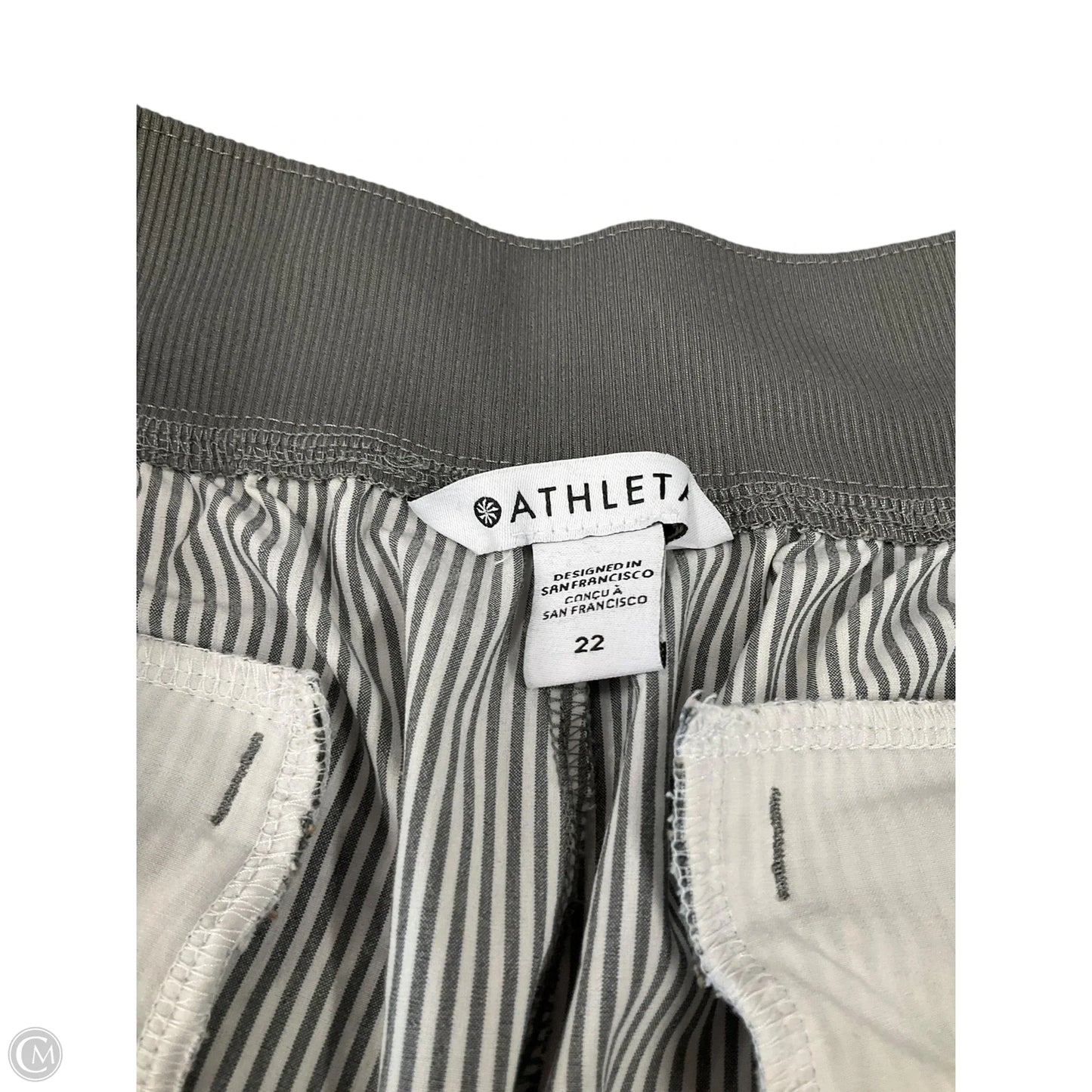 Athletic Pants By Athleta In Grey & White, Size: 3x