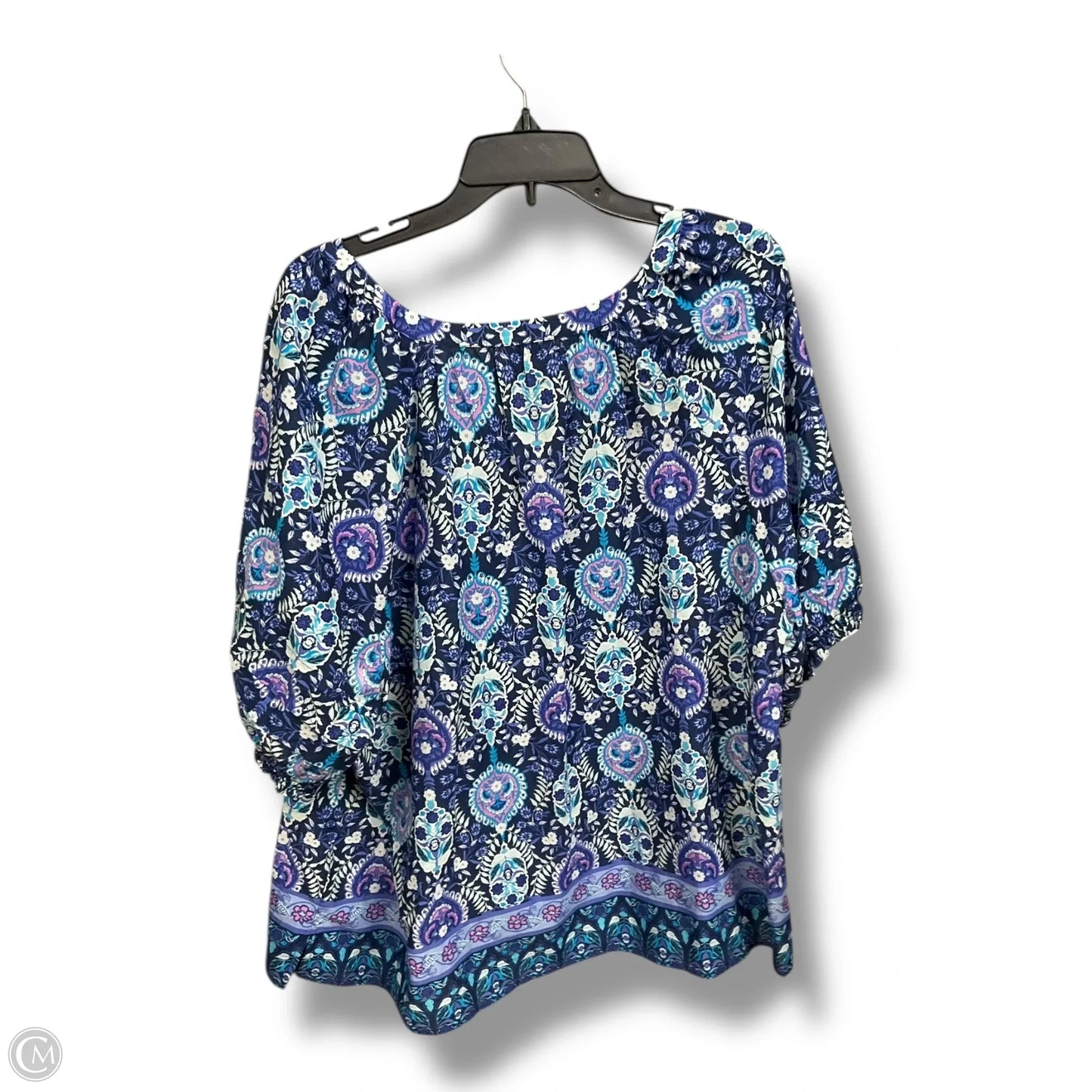 Blouse Short Sleeve By Talbots In Paisley Print, Size: 3x