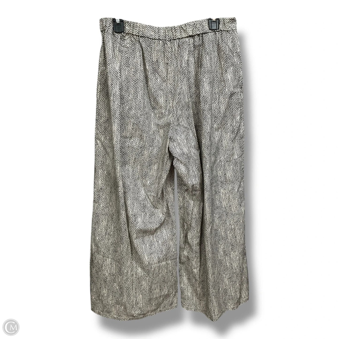 Pants Wide Leg By Eileen Fisher In Black & Cream, Size: S