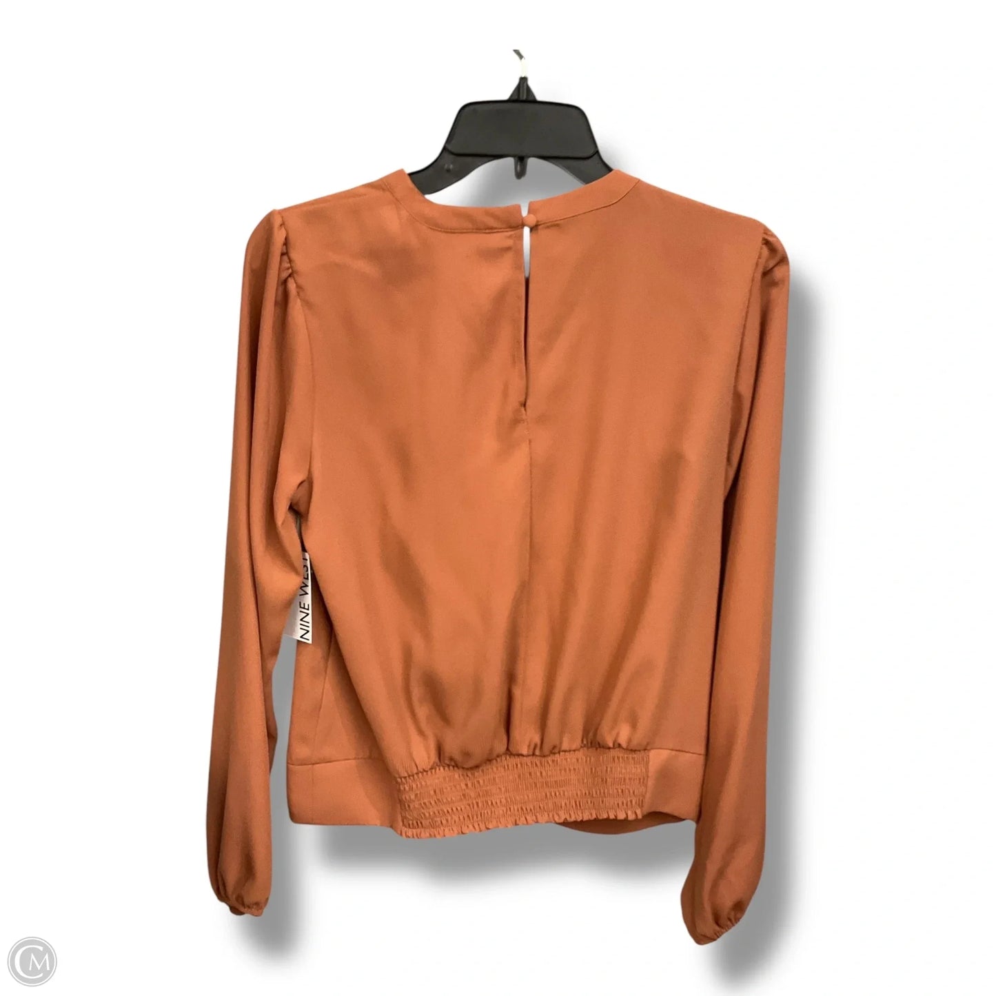 Blouse Long Sleeve By Nine West In Tan, Size: S