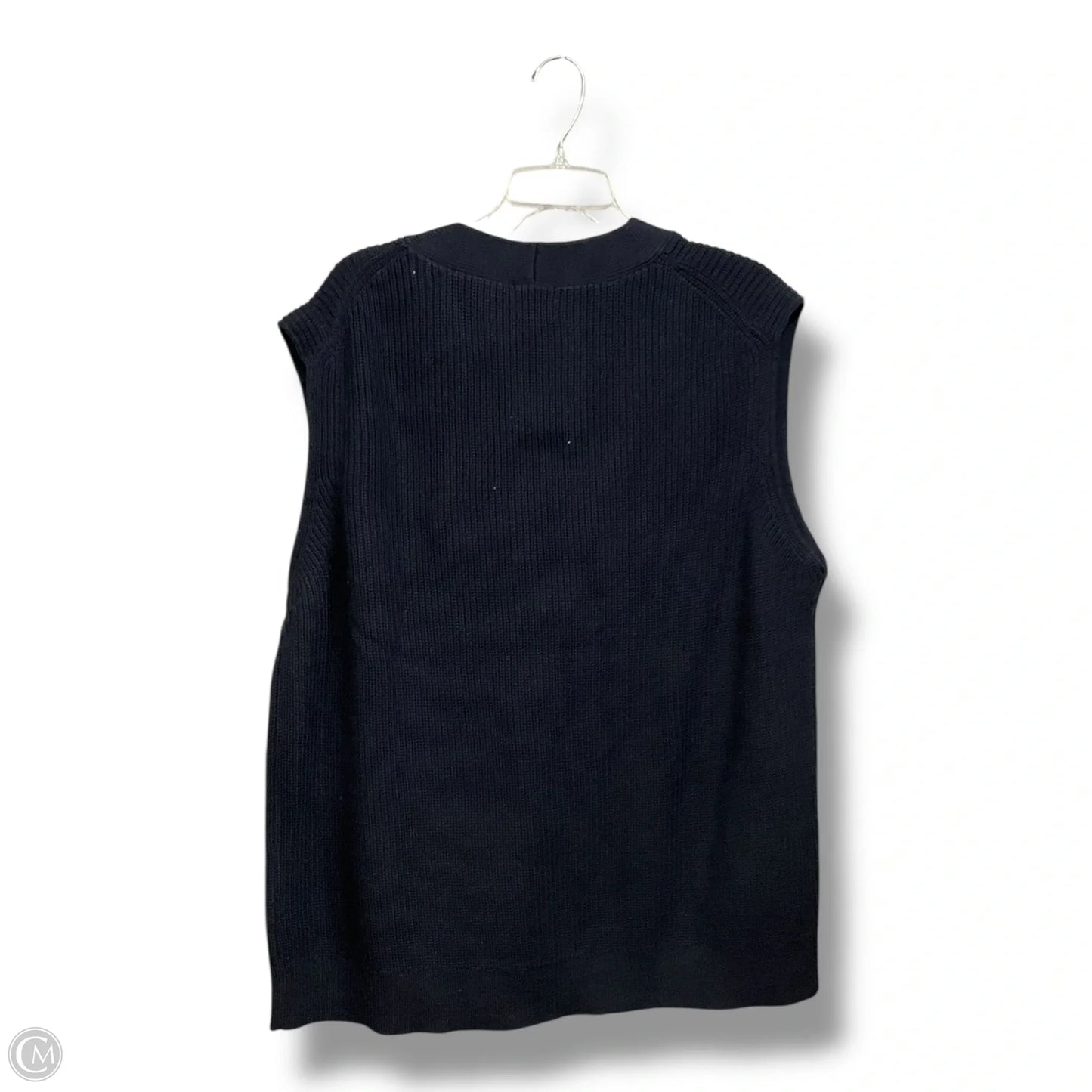 Vest Sweater By H&m In Black & Gold, Size: Xxl
