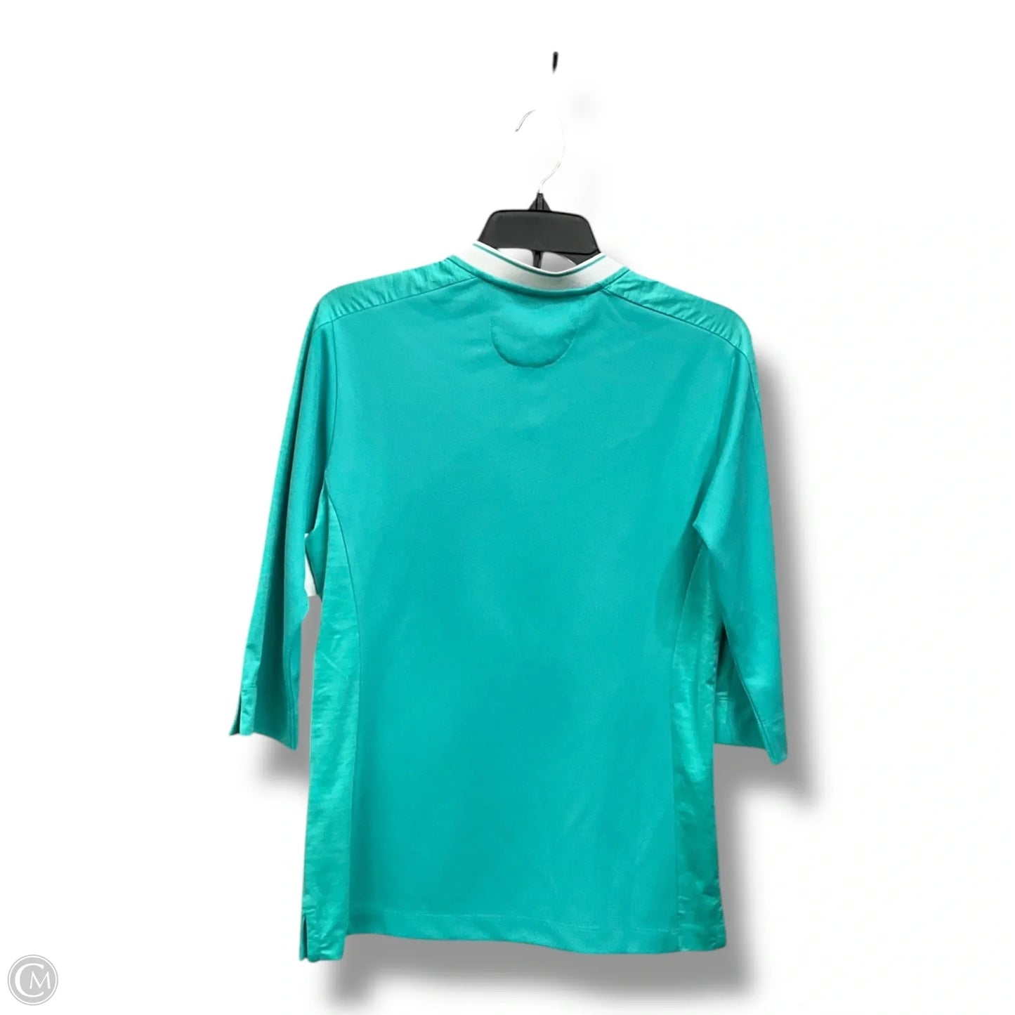 Athletic Top Long Sleeve Collar By Clothes Mentor In Green, Size: M