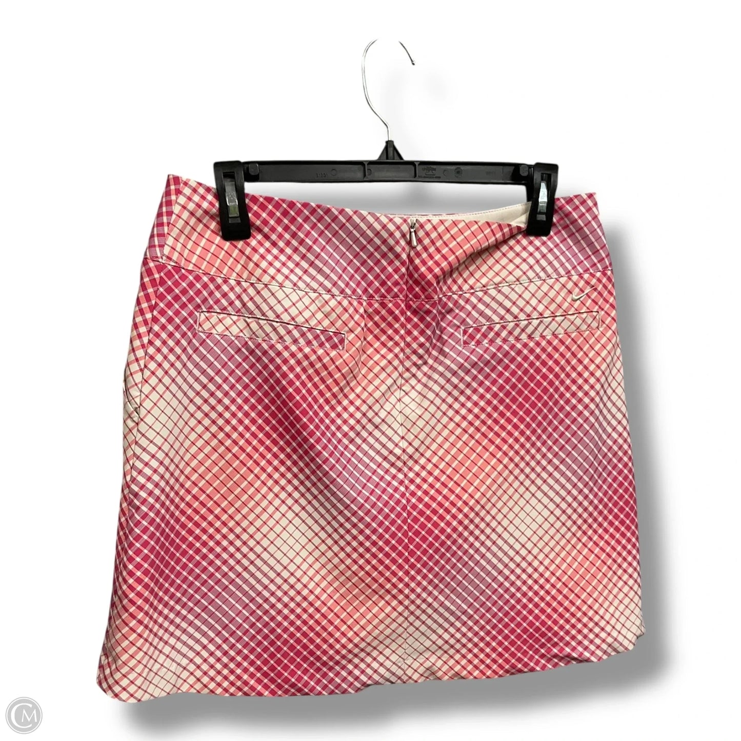 Athletic Skort By Nike Apparel In Plaid Pattern, Size: M
