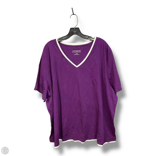 Top Short Sleeve By Catherines In Purple, Size: 3x