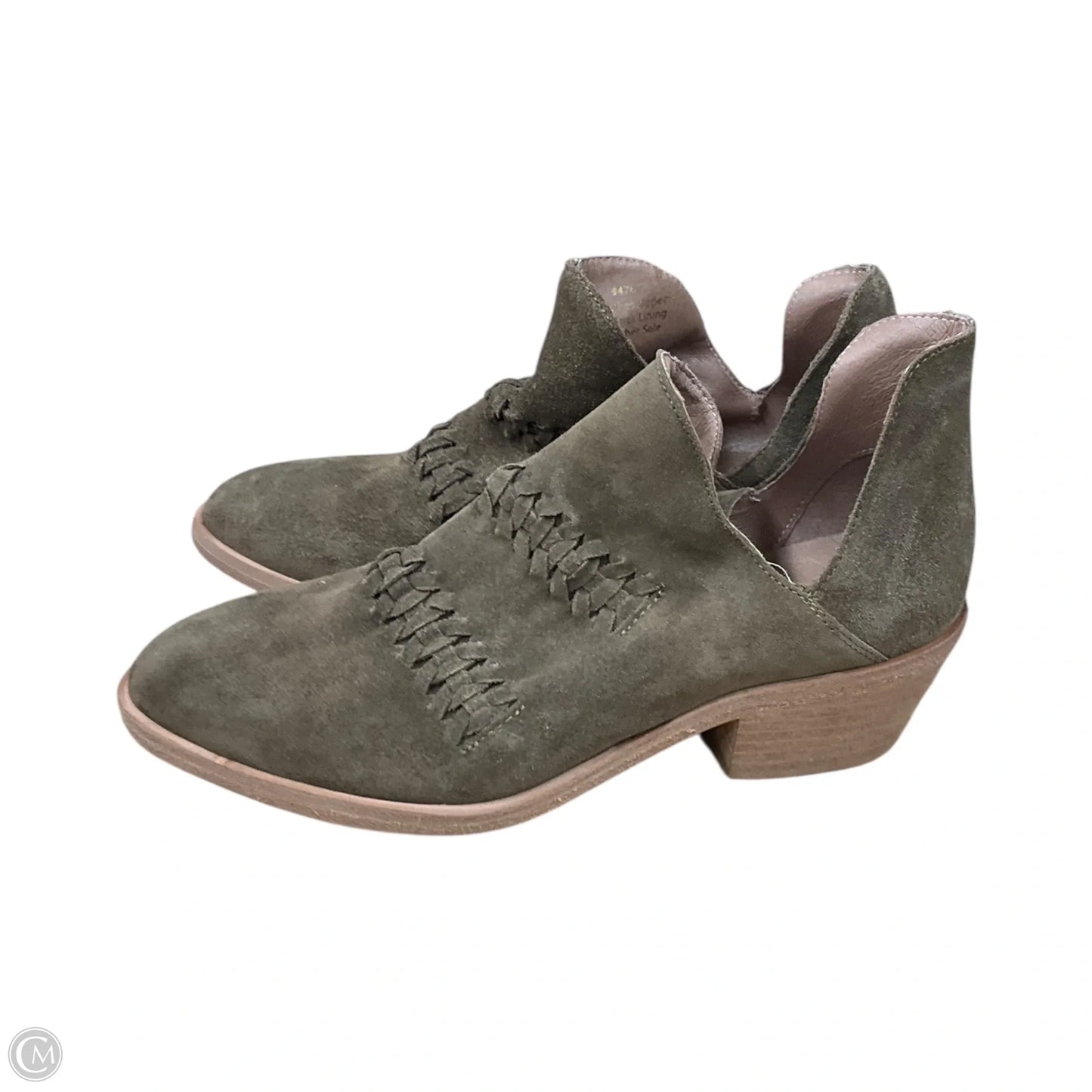 Boots Ankle Heels By Garnet Hill In Green, Size: 6.5