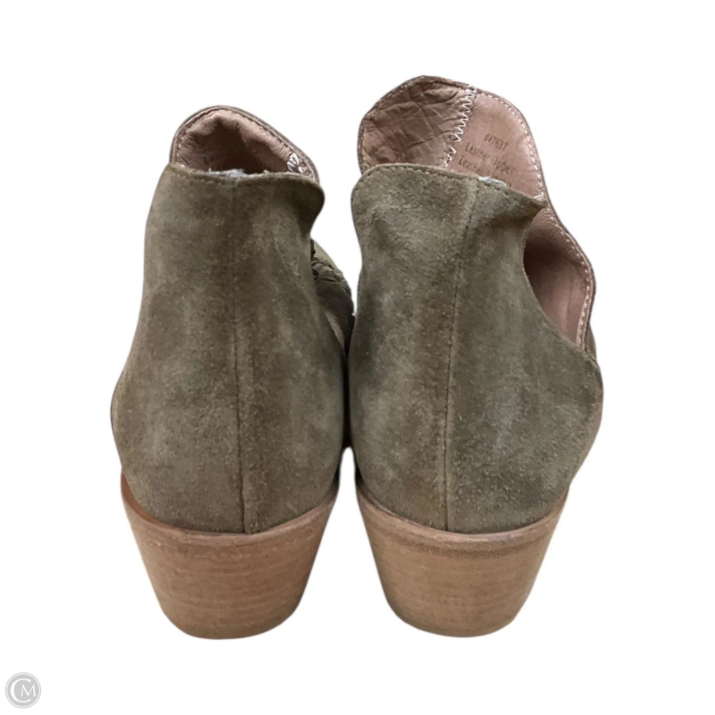 Boots Ankle Heels By Garnet Hill In Green, Size: 6.5